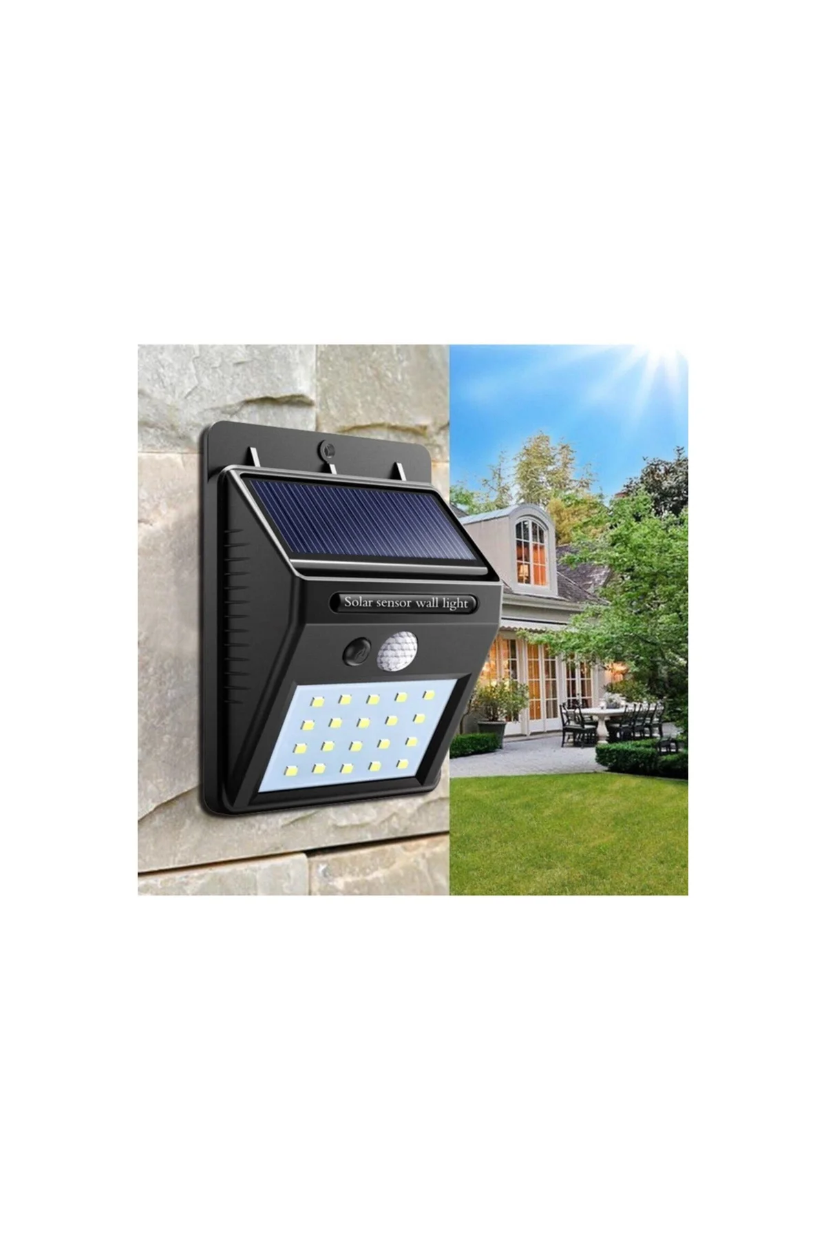 Solar Güneş Enerjili Şarj Olabilen 20 Ledli Bahçe Lambası