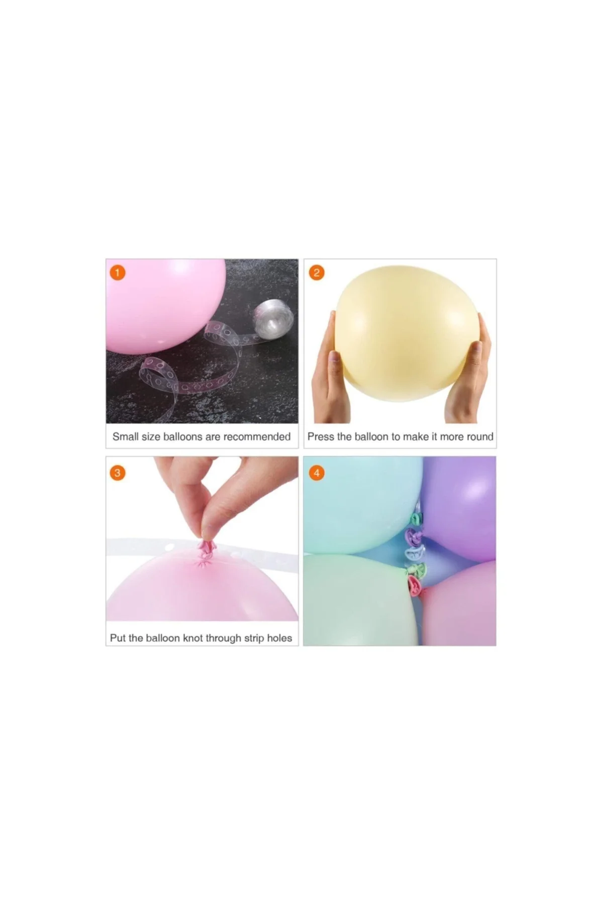 100 Adet Metalik Balon Ve Balon Zinciri (k.mavi, Mint Yeşili, Şeffaf, Sarı Pembe) Baby Shark Konsept - PAZARIZ Görsel 5
