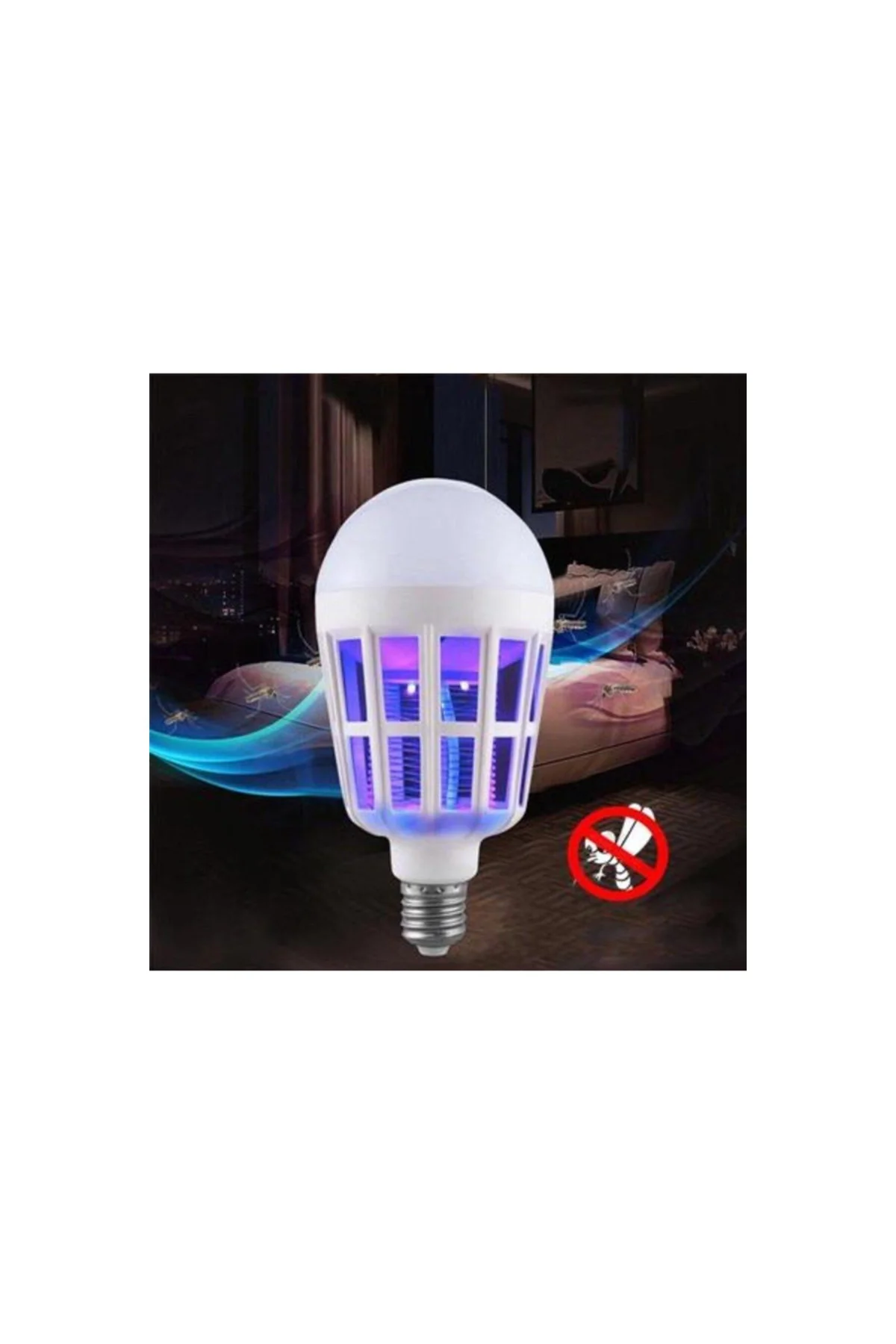 A Sınıfı 2si 1 Arada Sinek Öldürücü Tasarruflu Led Ampül 15 Watt - PAZARIZ Görsel 5