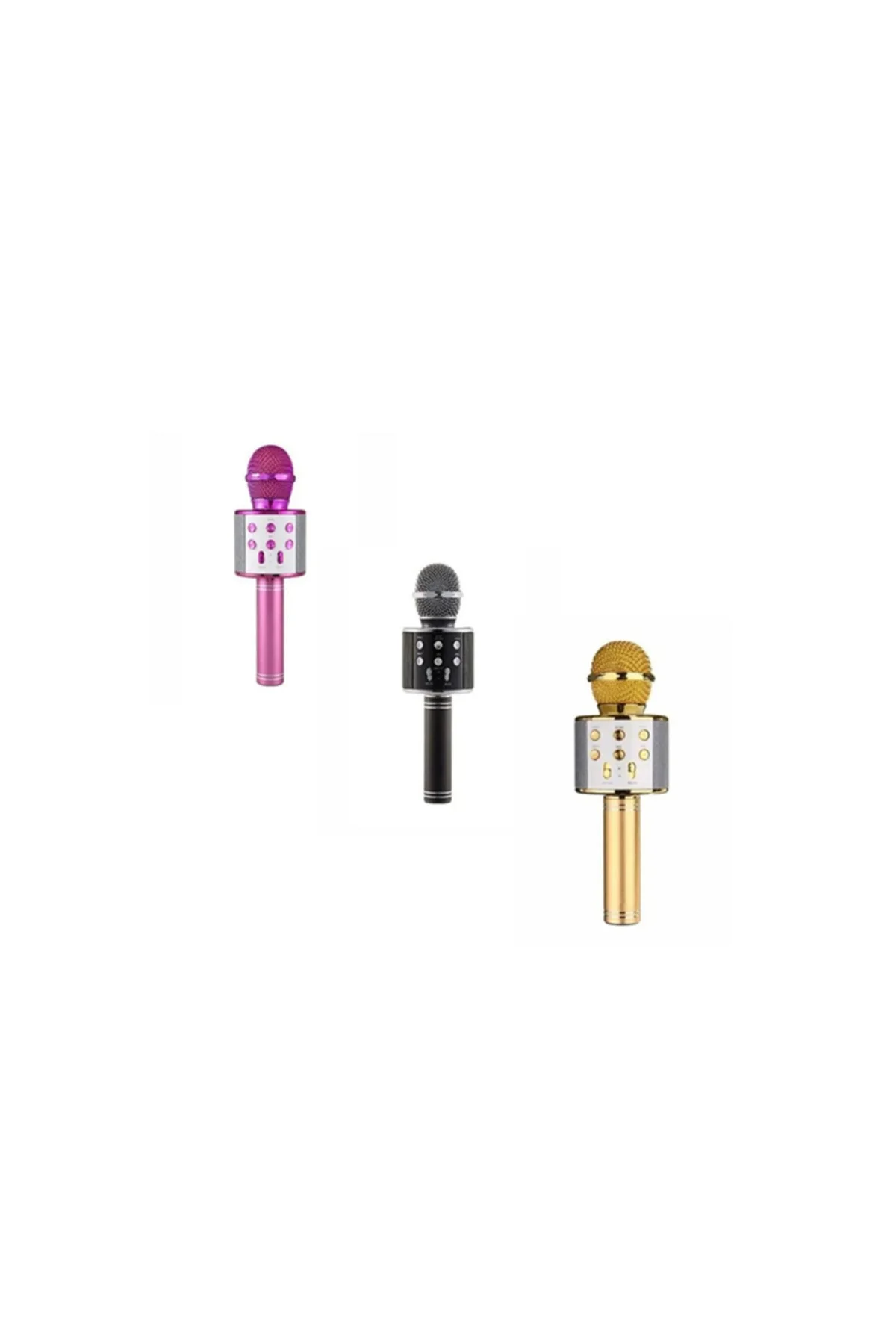 Ws-858 Karaoke Mikrofon Bluetooth, Usb, Hafıza Kartı Ve Aux Girişli Siyah &amp - PAZARIZ Görsel 2
