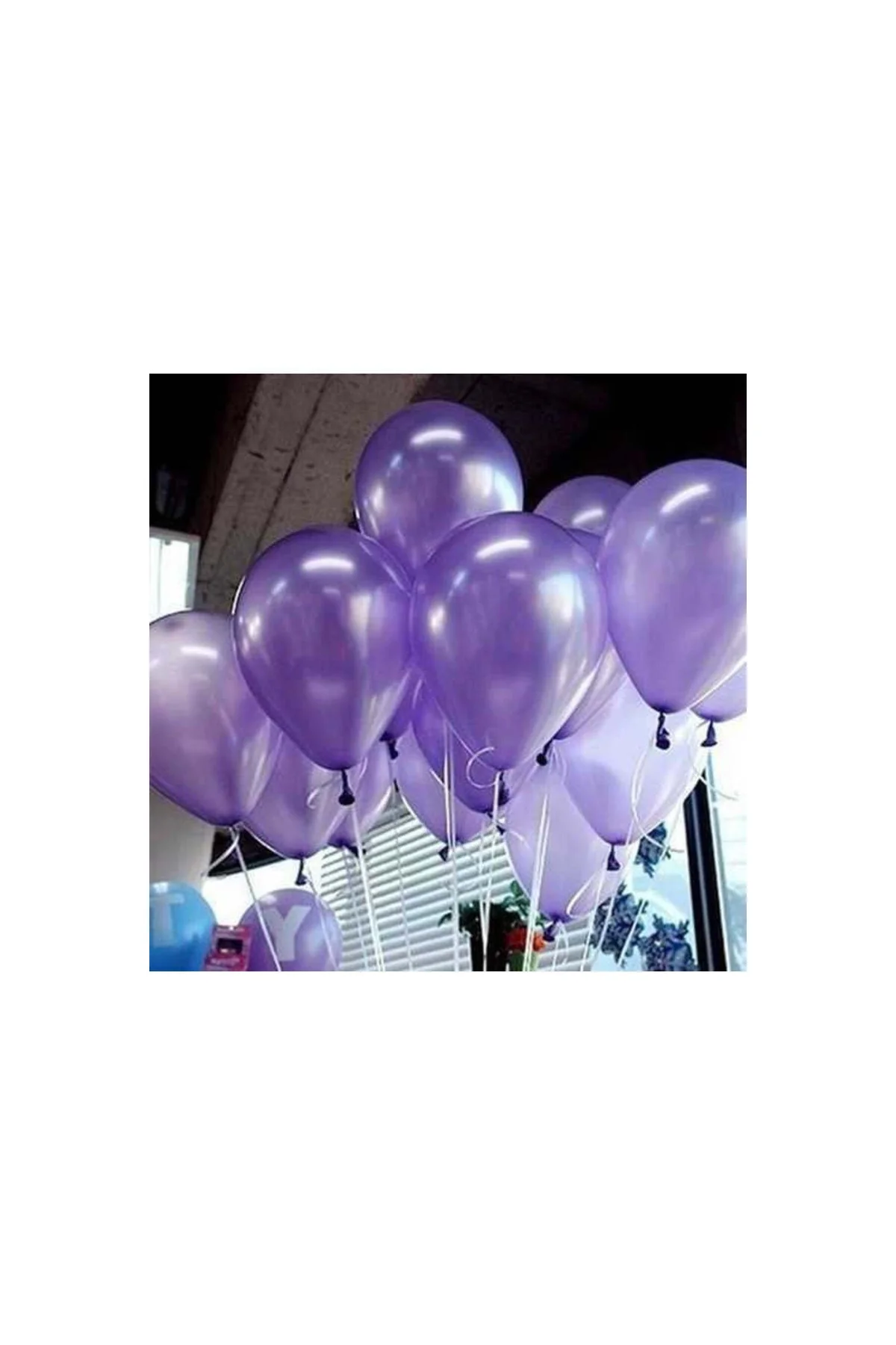 Mor Balon Metalik 100 Adet - PAZARIZ Görsel 3