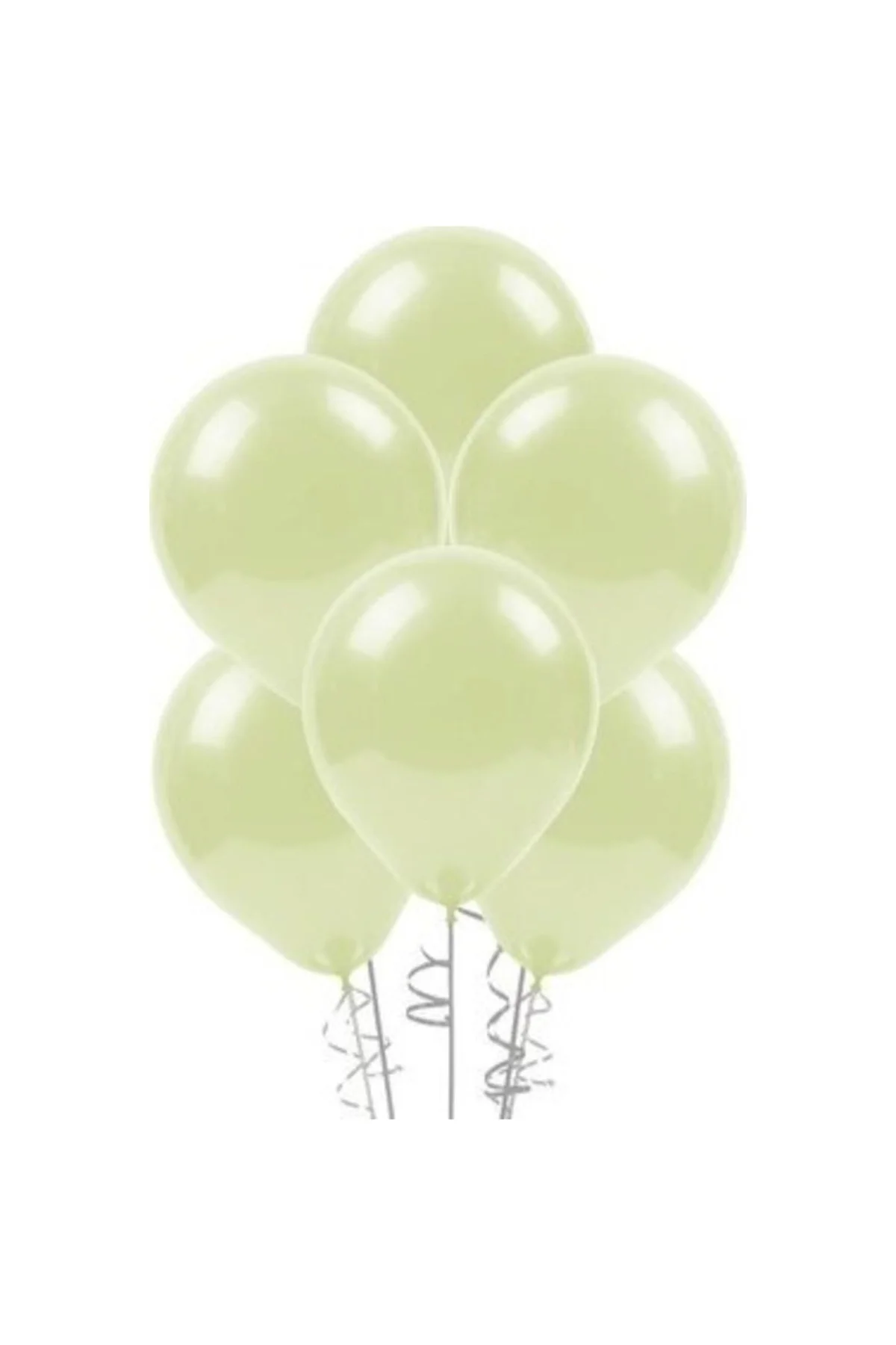 Balon 100 Adet Metalize Balon Metalik Balon Beyaz 16 Inç