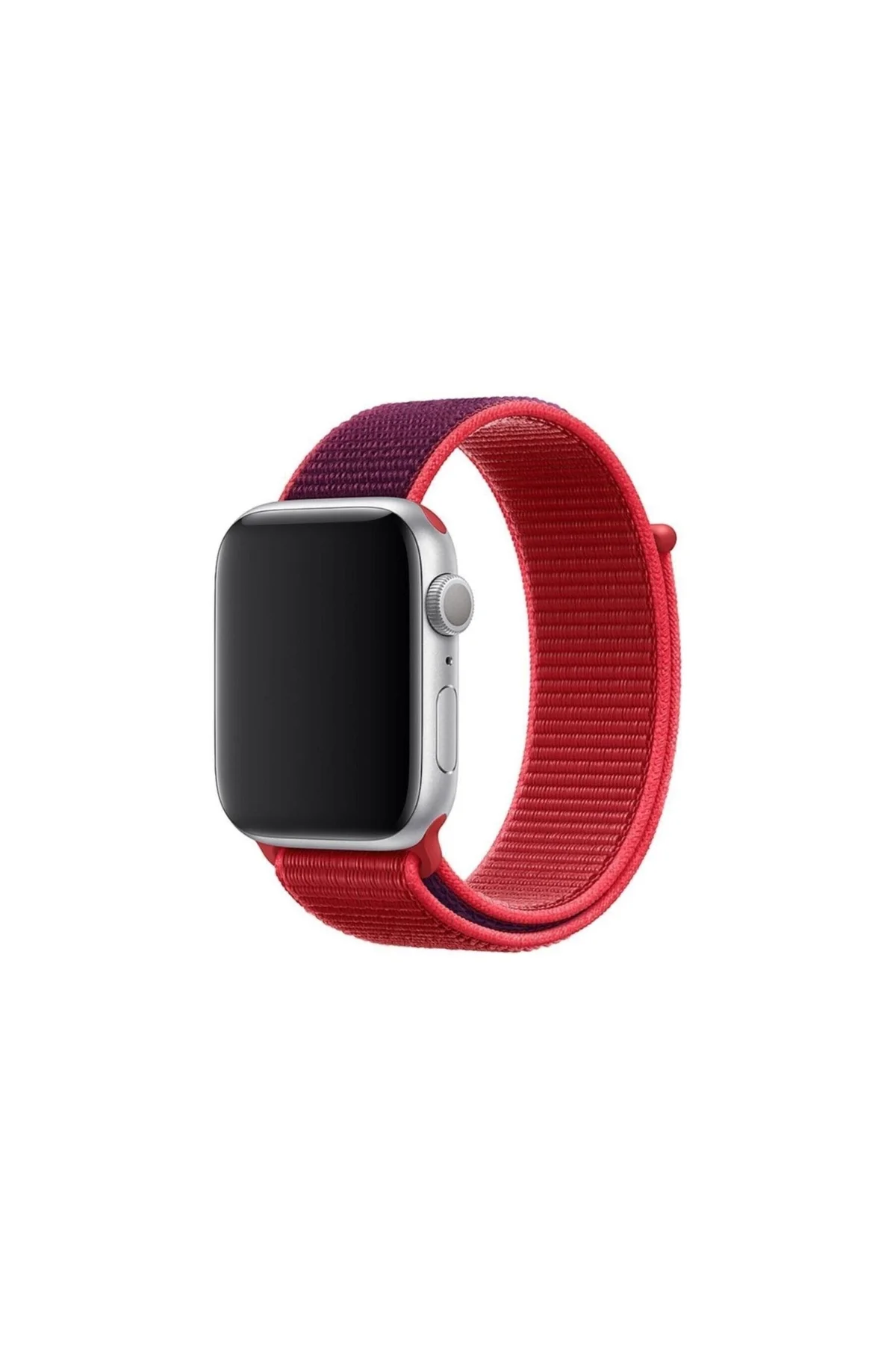Kırmızı Apple Watch Uyumlu2 3 4 5 38 Mm 40 Mm Hasır Dokuma Spor Kordon