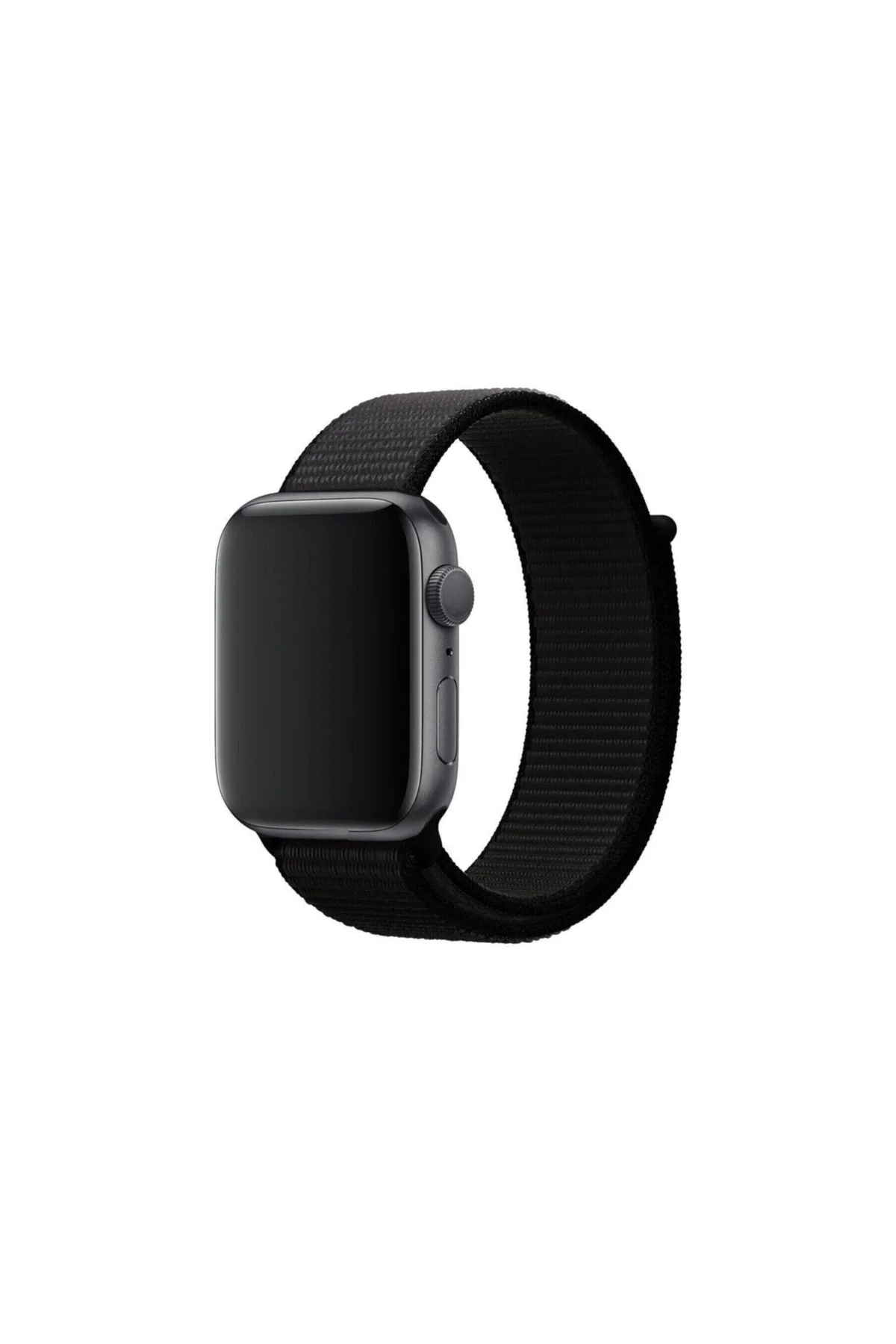 Siyah Apple Watch Uyumlu 2 3 4 5 Uyumlu 38 Mm 40 Mm Hasır Dokuma Spor Kordon