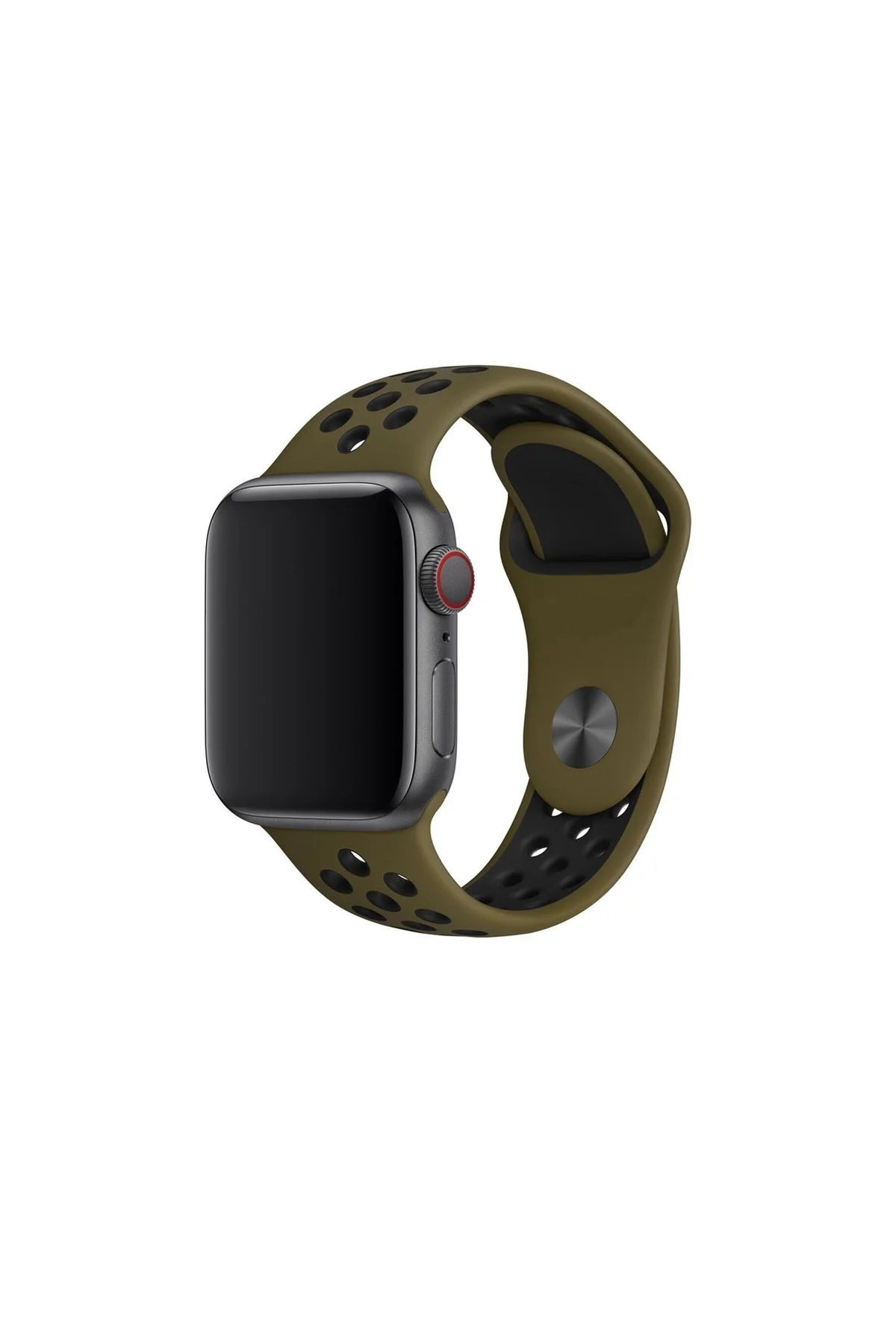 Watch Uyumlu 42-44-45 Mm Bileklik Spor Band Delikli Kordon Kahverengi - PAZARIZ Görsel 2