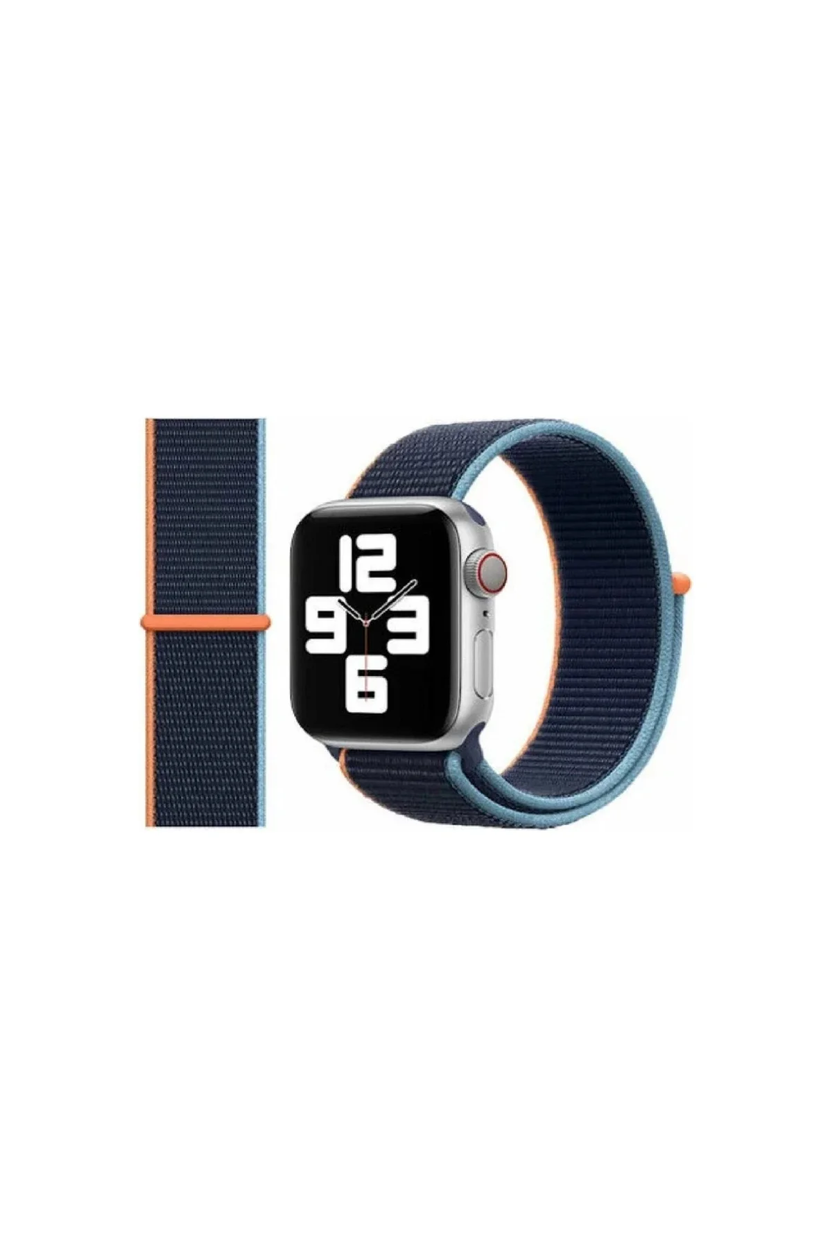 Apple Watch Uyumlu8 7 6 5 4 Se 42 44 45mm Spor Dokuma Kordon Koyu Lacivert