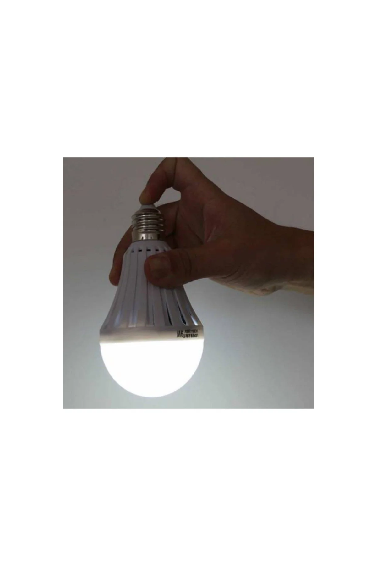 Şarjlı Led Ampul 9 Watt Beyaz Işık Acil Durum Aydınlatma 3 Adet - PAZARIZ Görsel 3