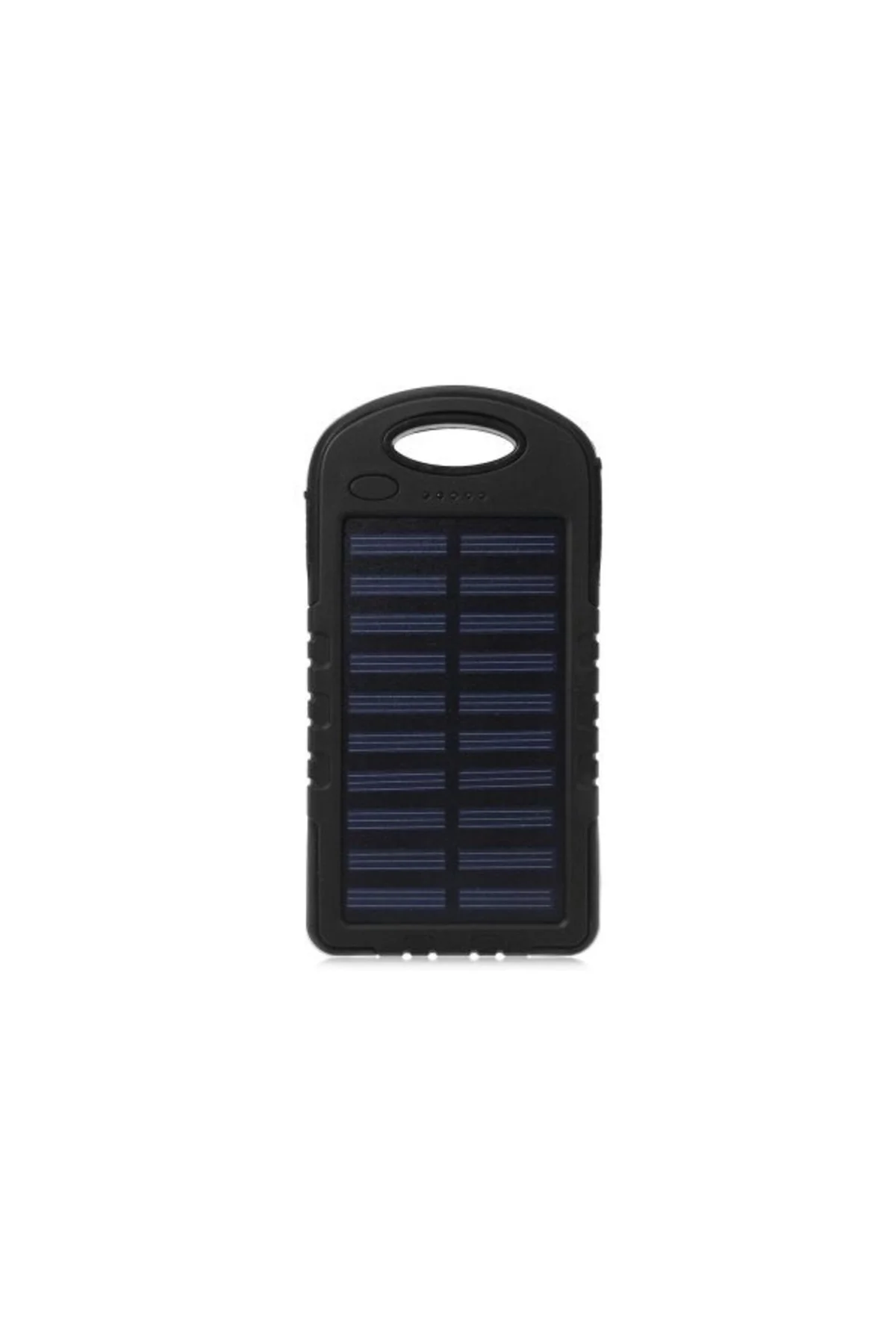 8000 Mah Solar Powerbank Şarj Aleti 20 Led Aydınlatmalı Siyah