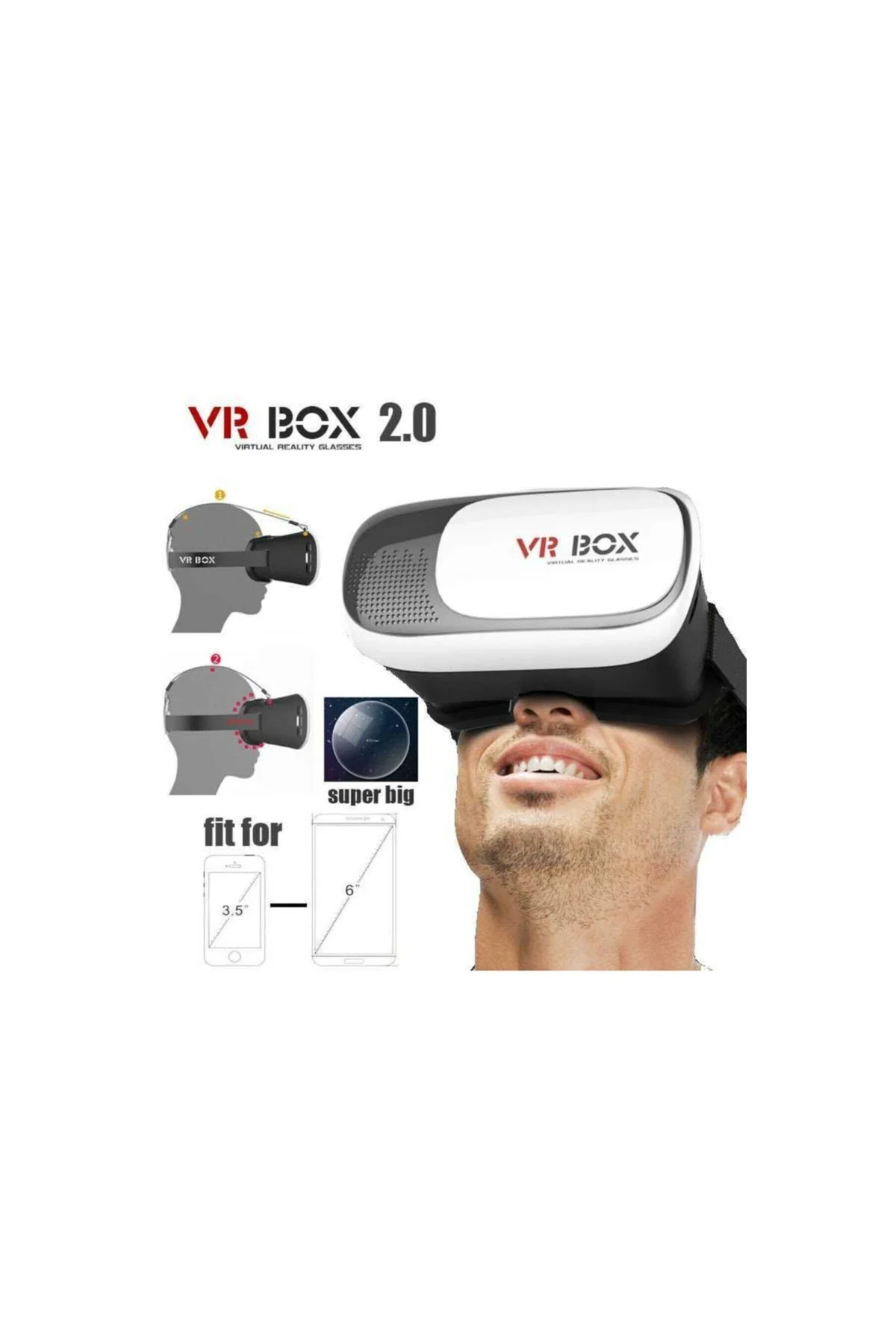 Vr 3d Sanal Gerçeklik Gözlüğü Kumandalı Ergonomik Vr-01 Siyah - PAZARIZ Görsel 4