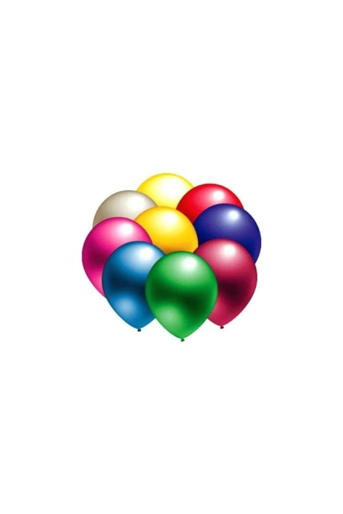 Metalik Renkli Balonlar - 100 Adet
