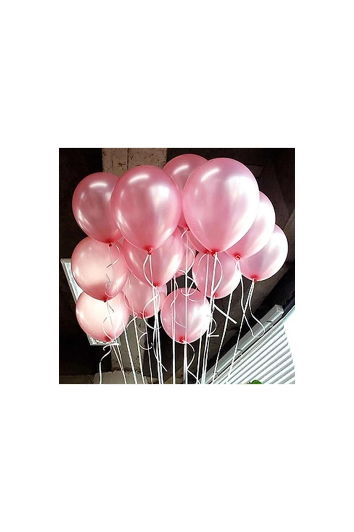 Pembe Metalik Balon - 100 Adet - PAZARIZ Görsel 2