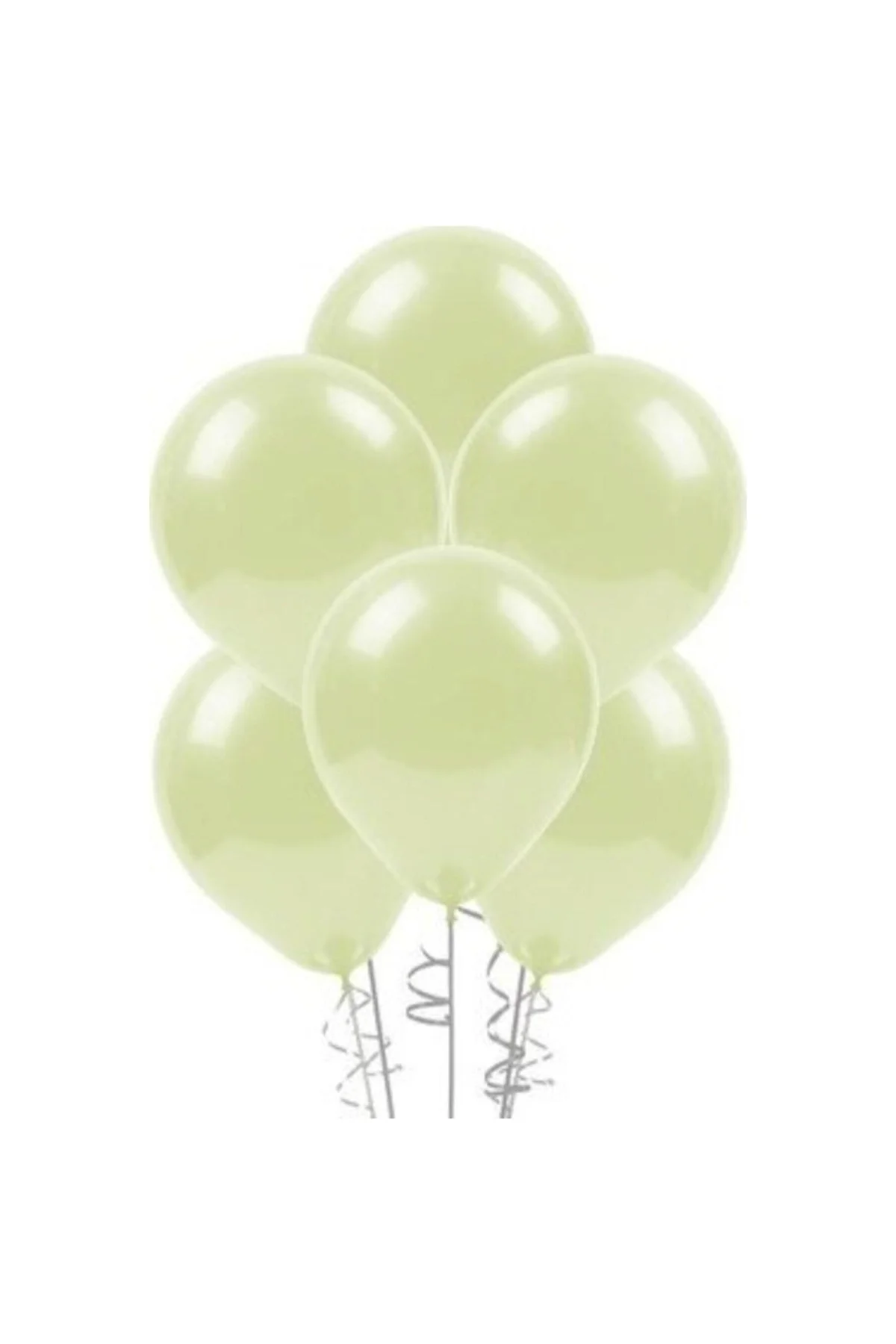 Balon 100 Adet Metalize Balon Metalik Balon Beyaz 16 Inç