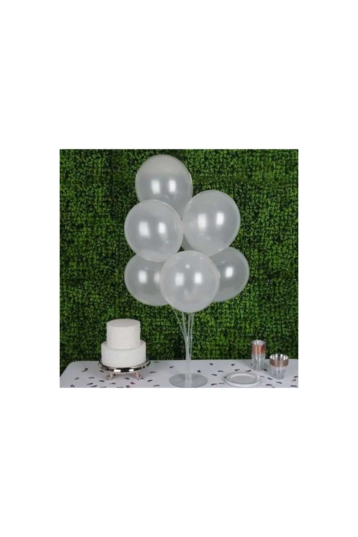 Beyaz Balon Metalik 100 Adet - PAZARIZ Görsel 2