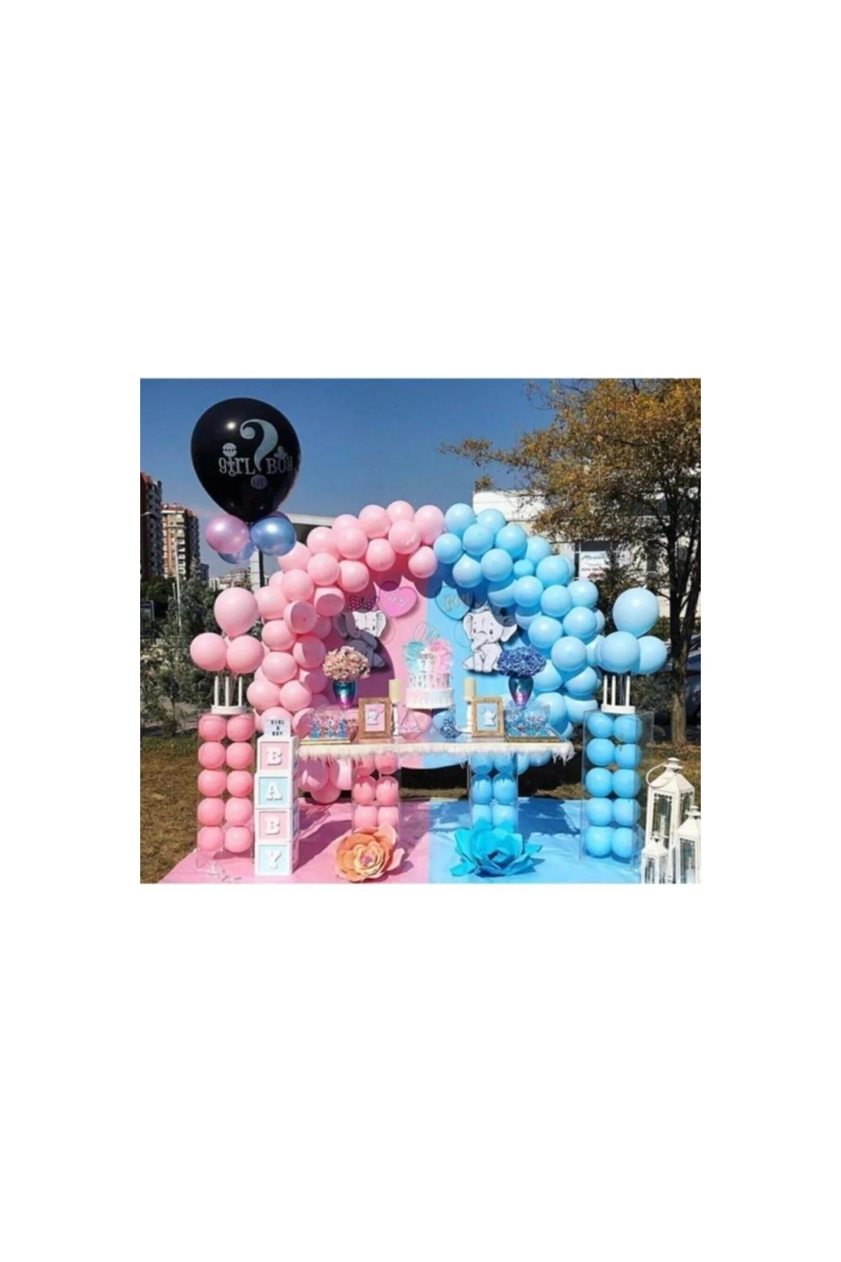 Cinsiyet Belirleme Balonları Toplam 100 Adet Balon Balon Zinciri Ve Cinsiyet Balonu