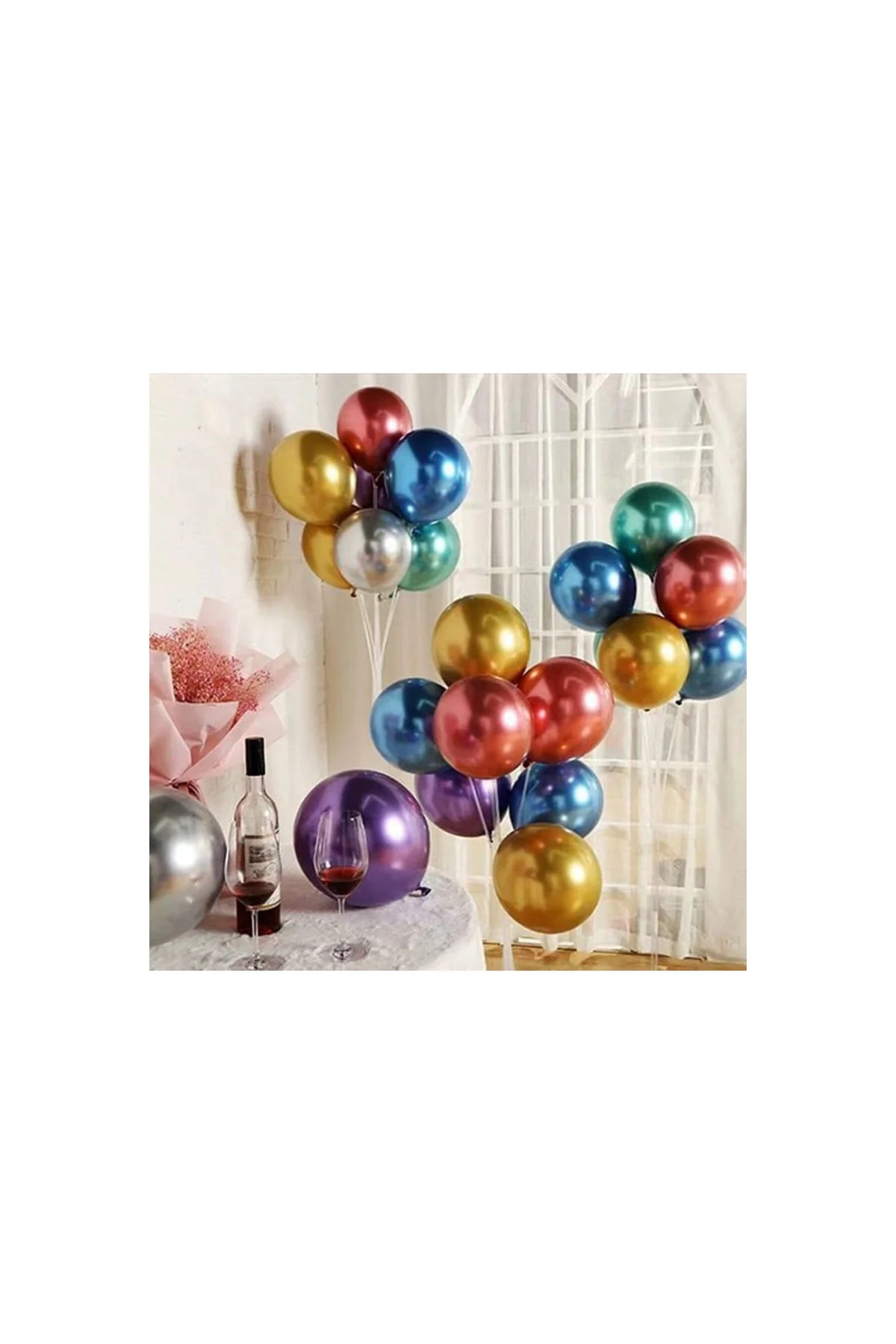 Kırmızı Siyah Beyaz Ayaklı Balon Standı - PAZARIZ Görsel 4