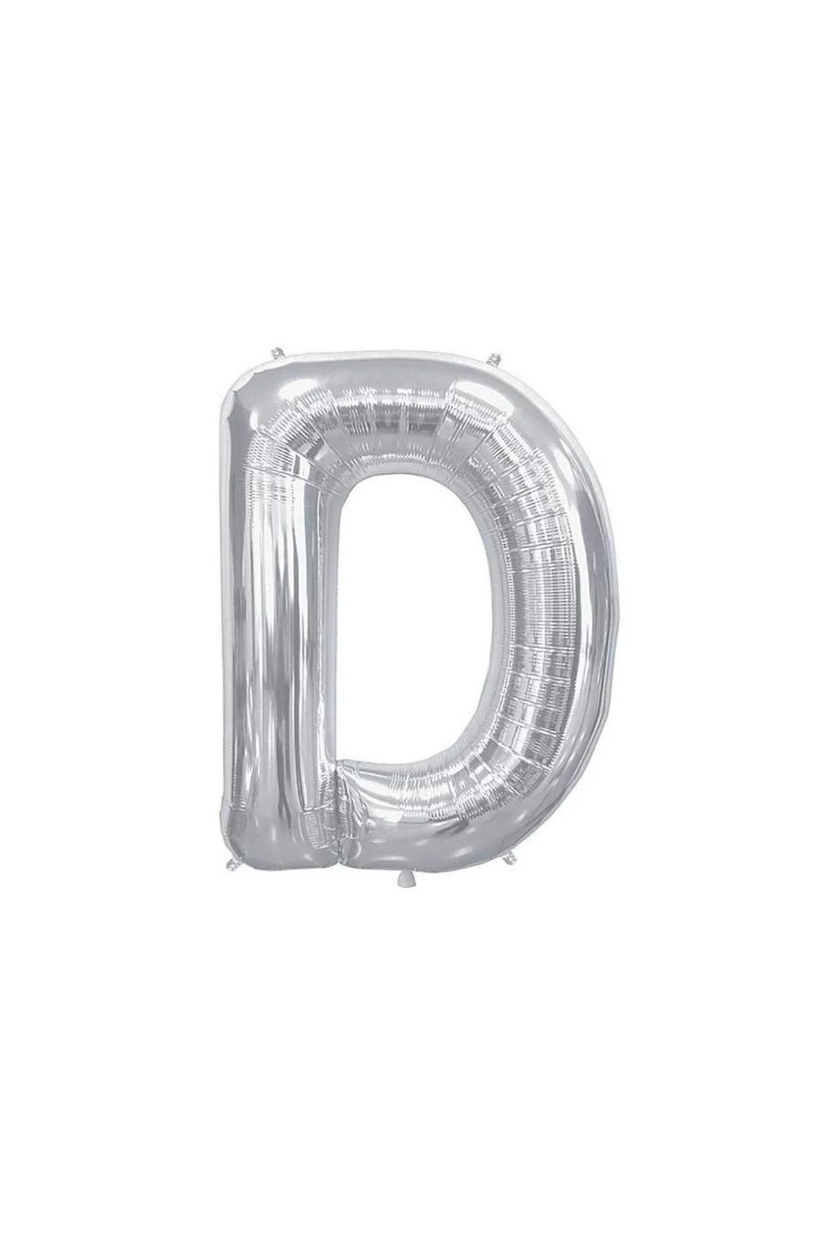 100 Cm Gümüş Büyük Boy Gri Folyo Balon 40" Inç Silver D Harfi