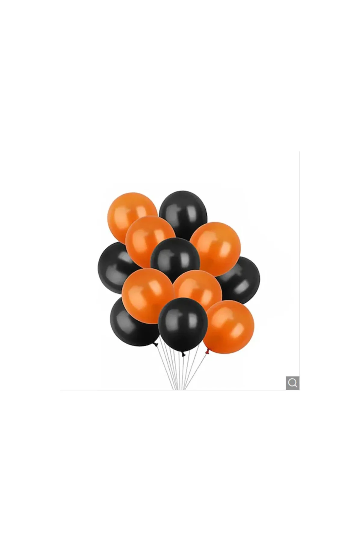 Cadılar Bayramı Halloween Pazarizme Metalik Turuncu Ve Siyah Balon - PAZARIZ Görsel 2