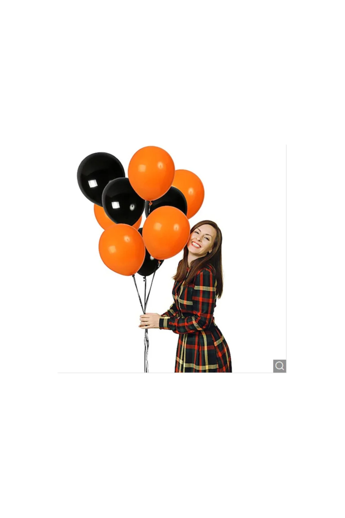 Cadılar Bayramı Halloween Pazarizme Metalik Turuncu Ve Siyah Balon