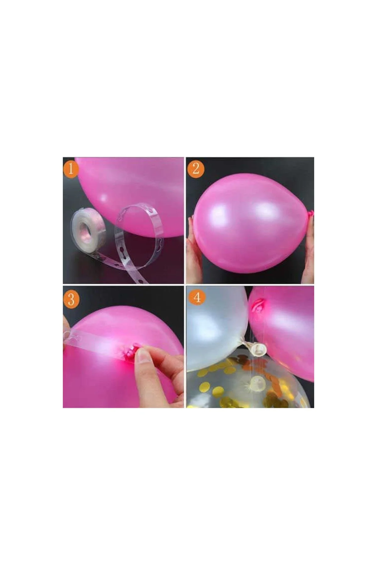 Mor Renkli Zincir Balon Setleri 10 Metre - PAZARIZ Görsel 3