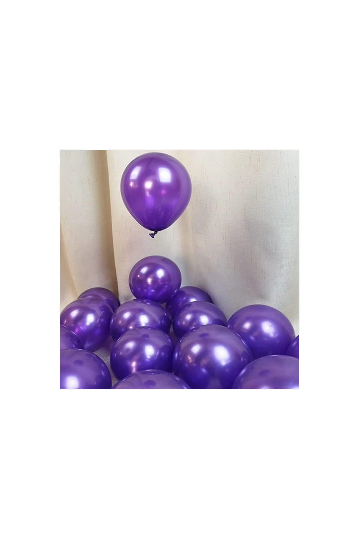 Metalik Mor Yeşil Konfetili Balon - PAZARIZ Görsel 5