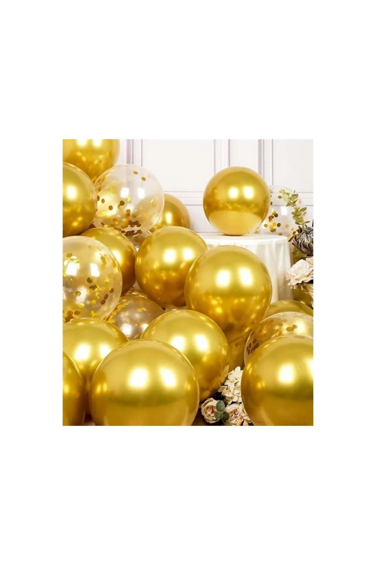 Mavi Gold Krom Zincir Balon Seti - PAZARIZ Görsel 4