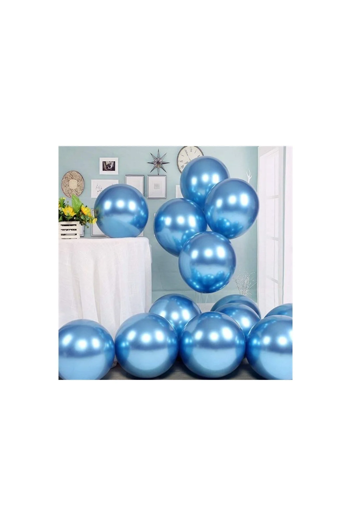 Mavi Gold Krom Zincir Balon Seti - PAZARIZ Görsel 5