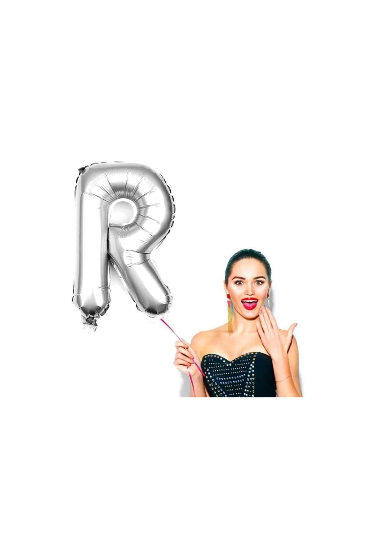 Gümüş Renkli Bride 100 Cm Folyo Balon Seti - PAZARIZ Görsel 2