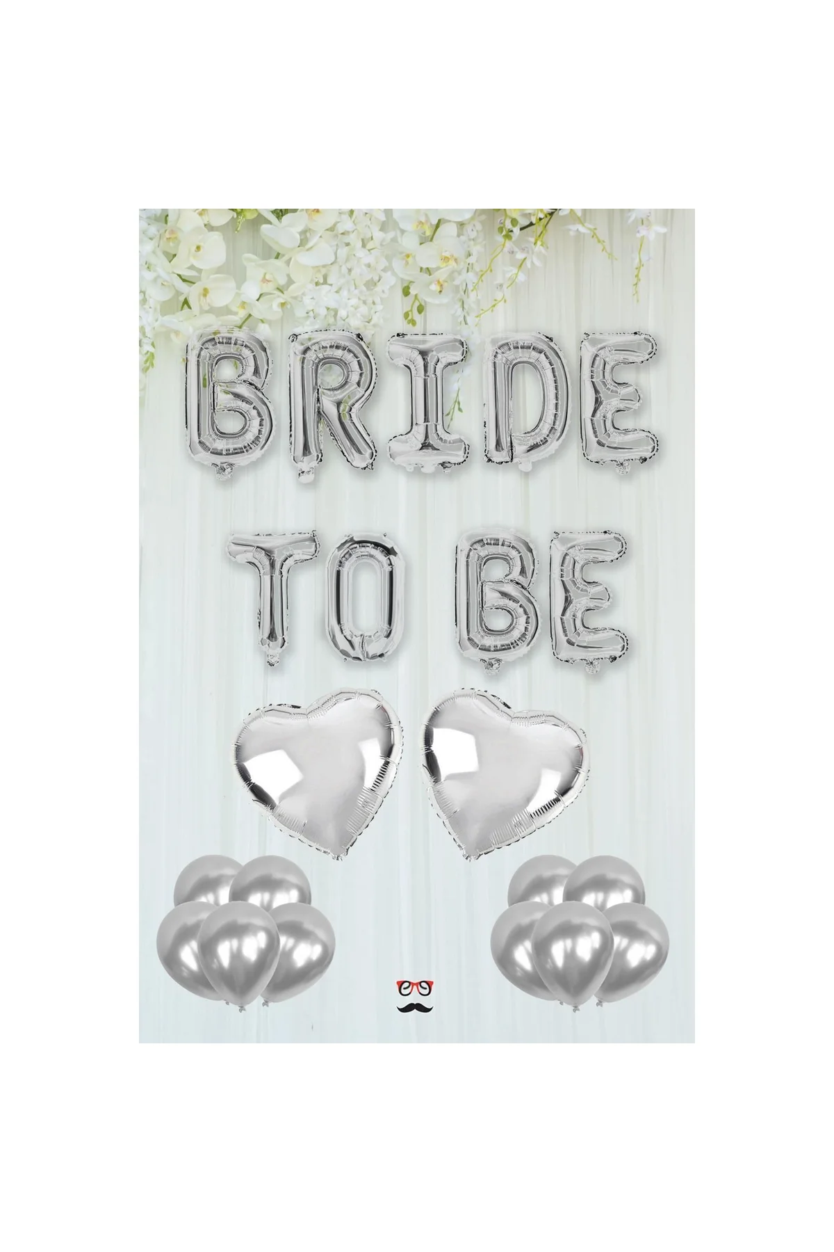 Gümüş Bride To Be Folyo Balon Seti - Bekarlığa Veda Bride Partisi Balon Pazarizme Büyük GÜMÜŞ