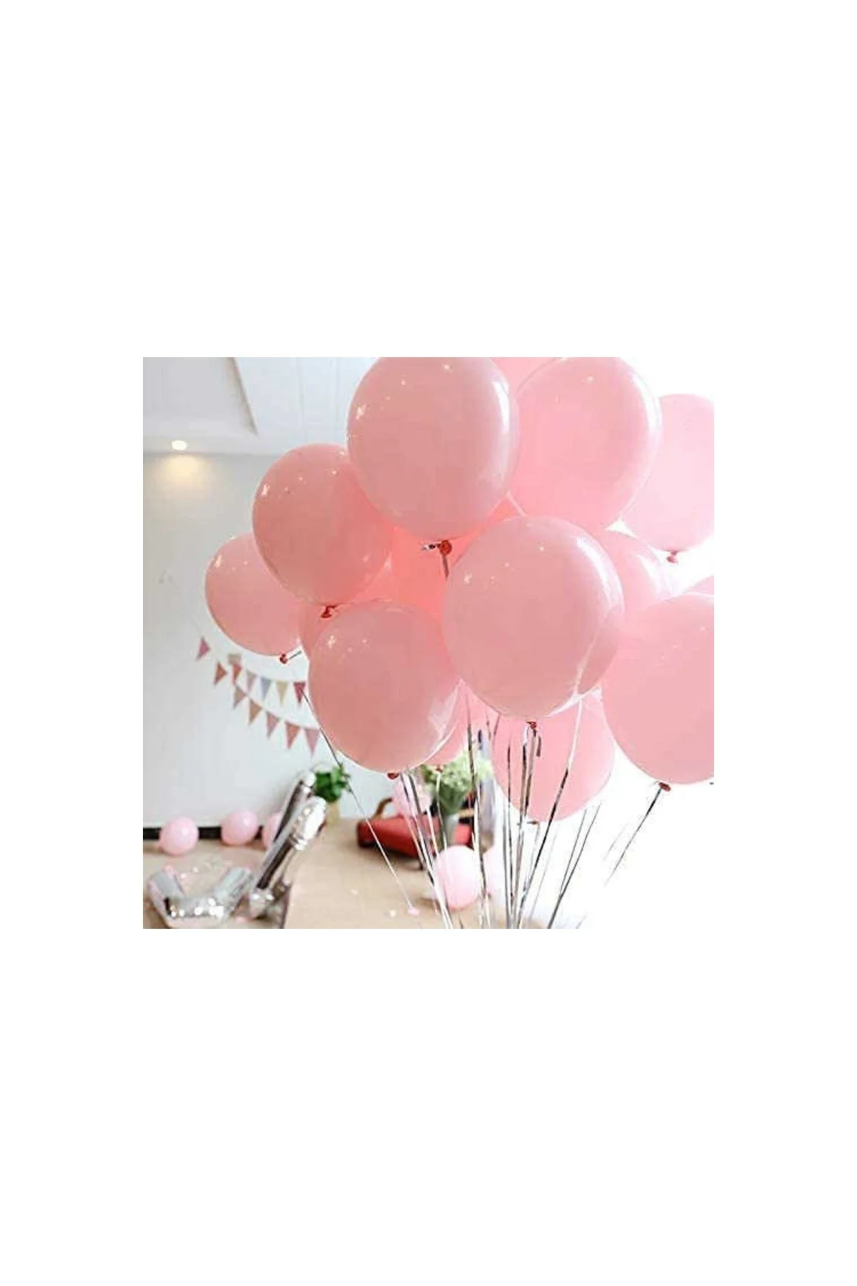 Pembe Pastel Balon 100 Adet - PAZARIZ Görsel 3