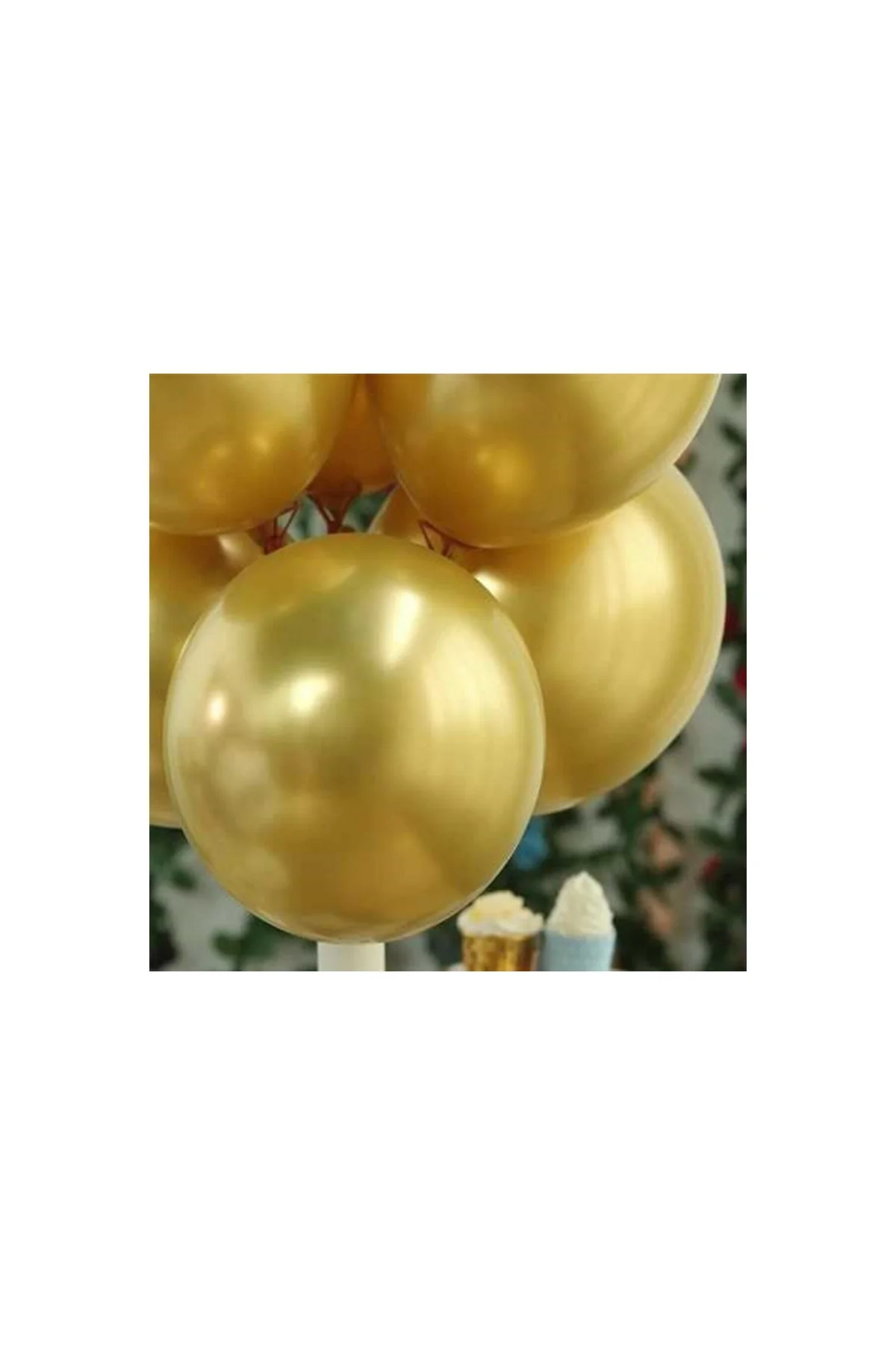 Gold Altın Metalik Balon 100 Adet - PAZARIZ Görsel 3