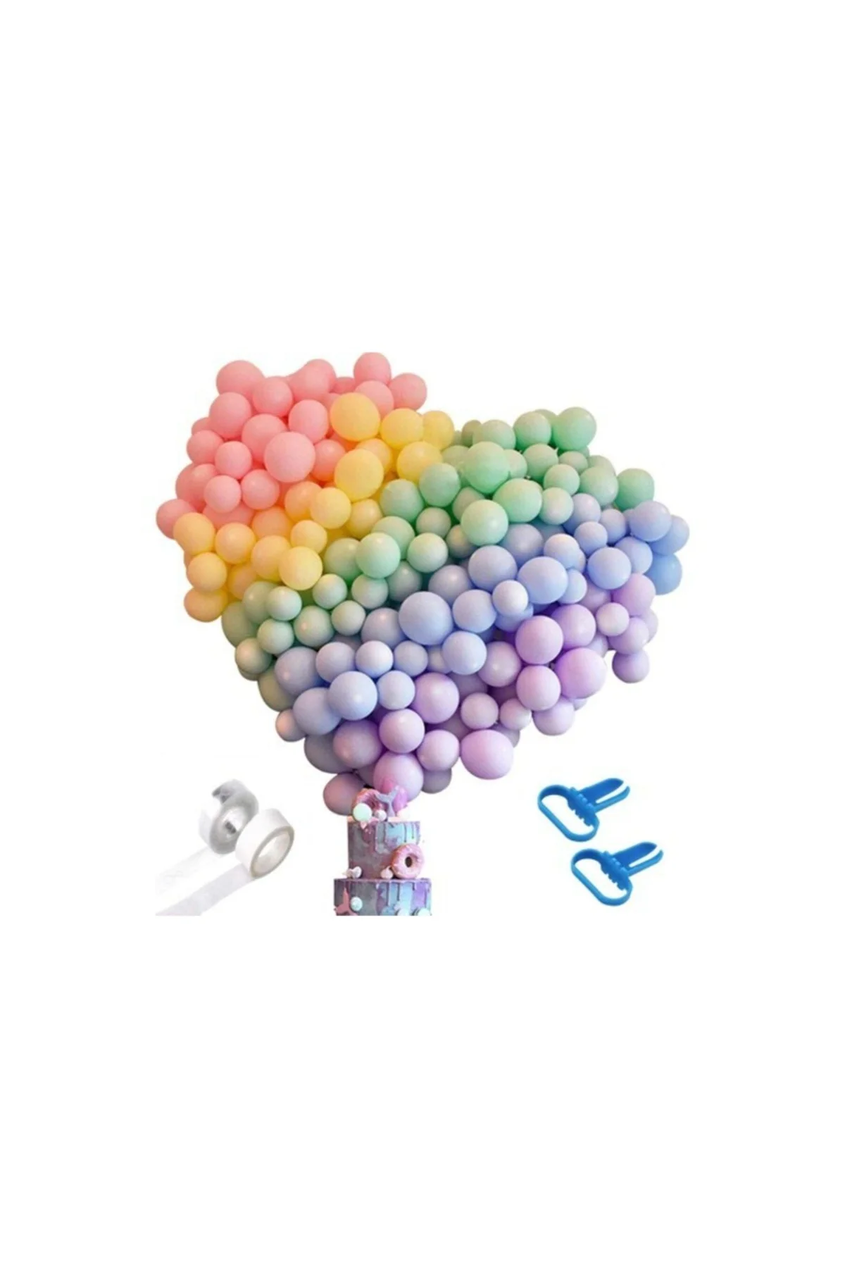 Balon 100 Adet Makaron Balon - PAZARIZ Görsel 4