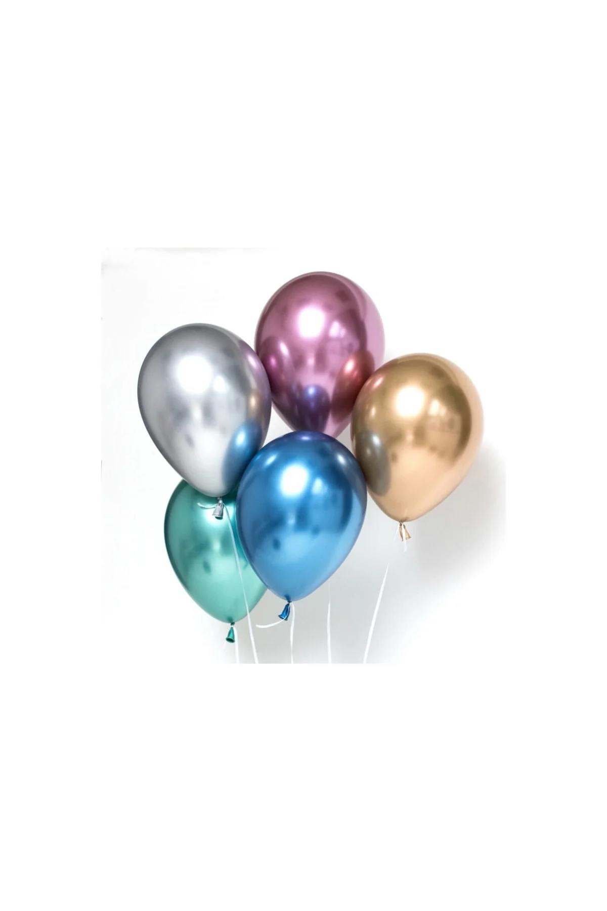 Krom Balon Pembe 6 Adet Metalik Balon - PAZARIZ Görsel 4