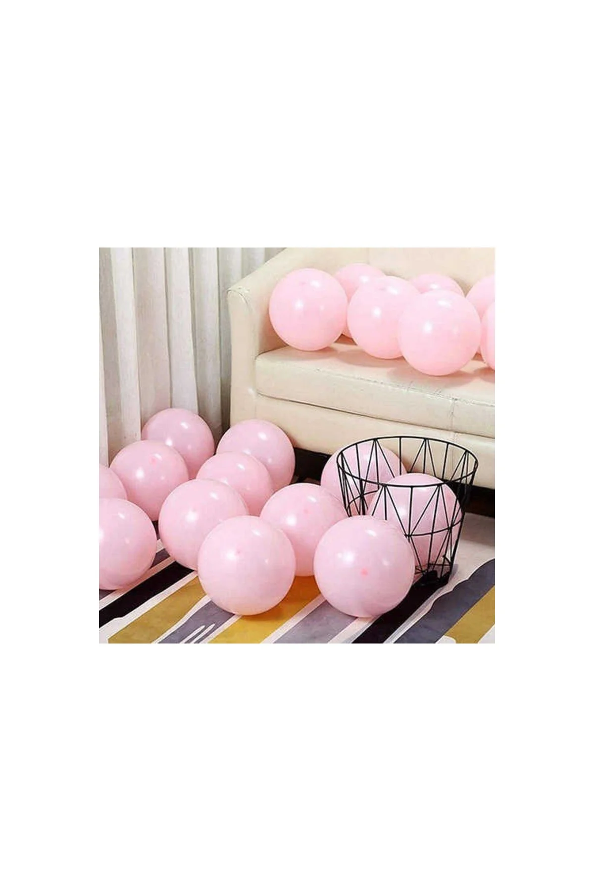 Pembe Pastel Balon 100 Adet - PAZARIZ Görsel 4