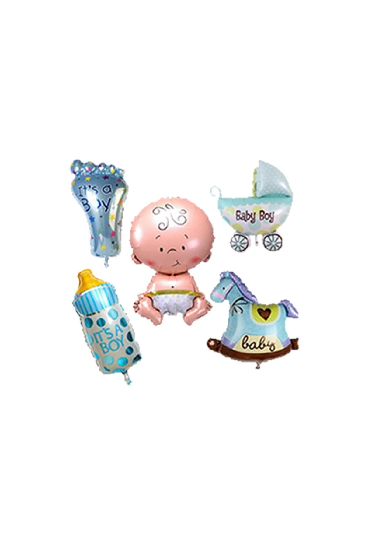 Pazariz Mavi Baby Shower 5 Li Folyo Balon Seti
