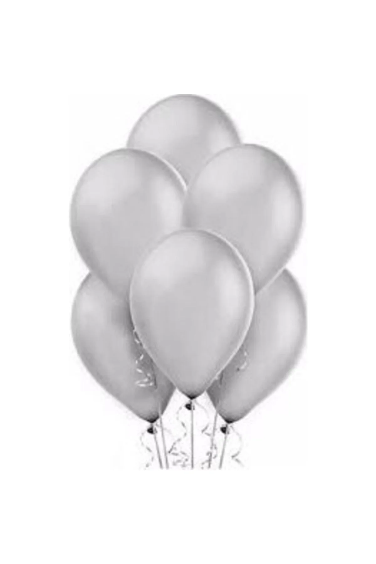 Balon 100 Adet Metalize Balon Metalik Balon Gümüş 16 Inç