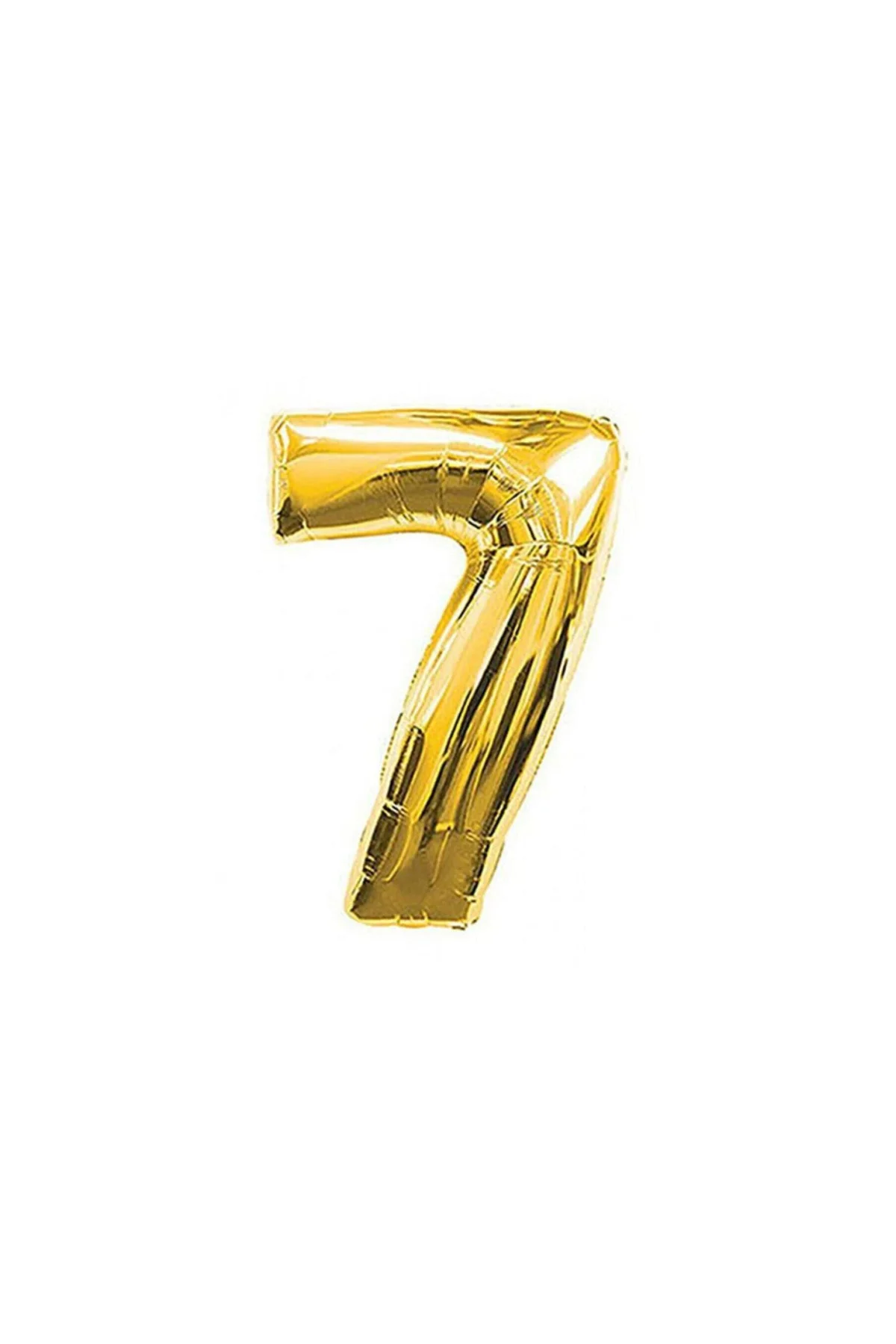 Pazariz 7 Rakam Gold Altın Folyo Balon Harfli Helyum Balon 100 Cm Dev Boy