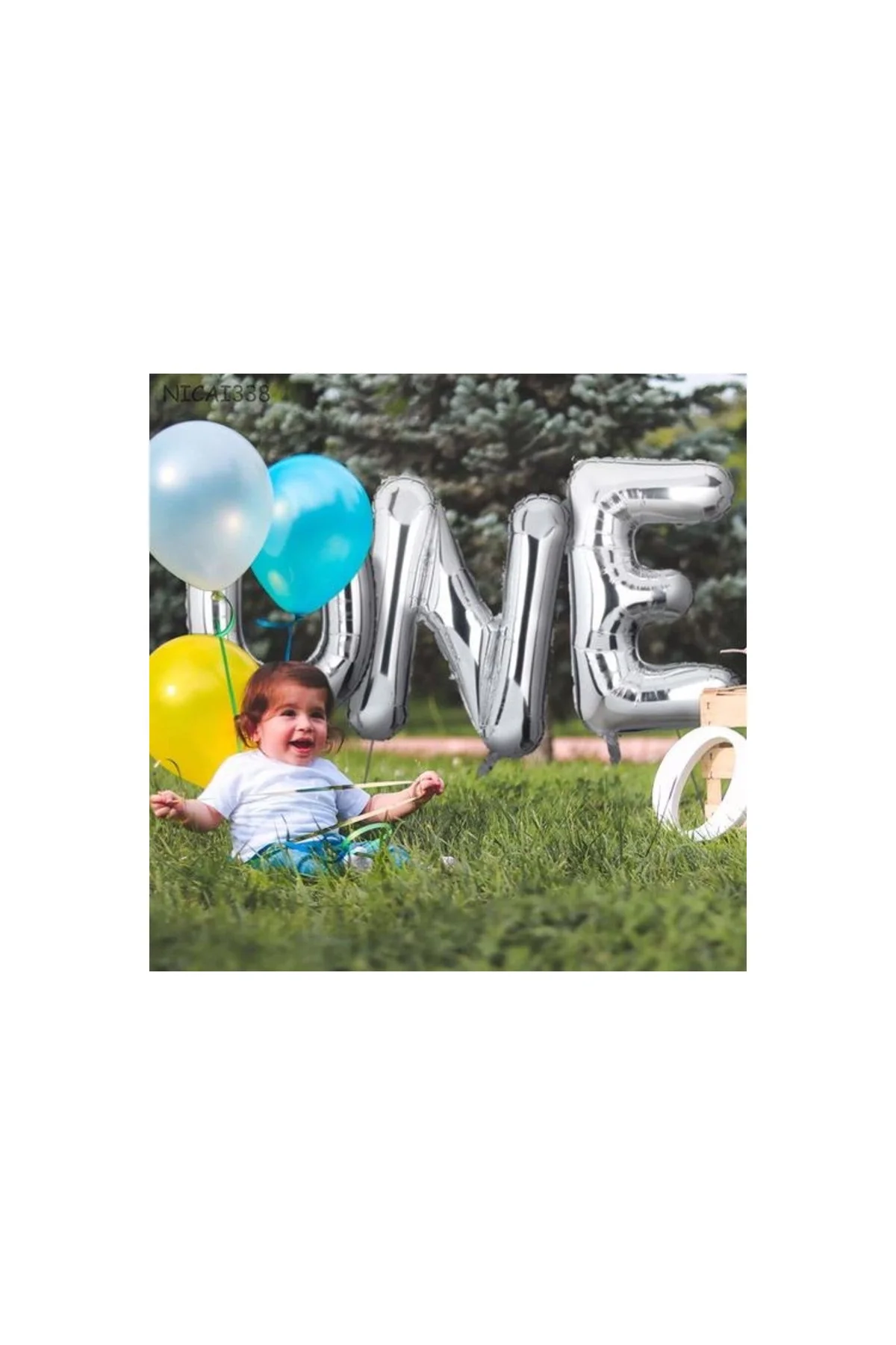 H Harf Folyo Balon Gümüş 100 cm - PAZARIZ Görsel 2