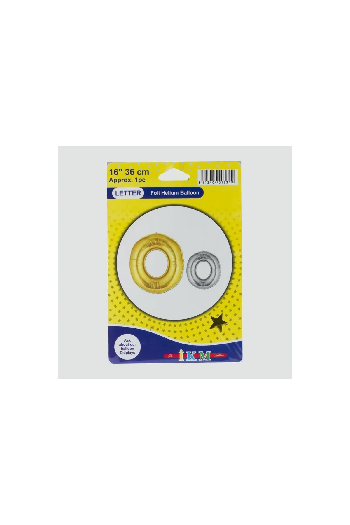 Sarı Renkli 16*36 Harfli Folyo Balon Renk:model-14 Birim:1 Adet