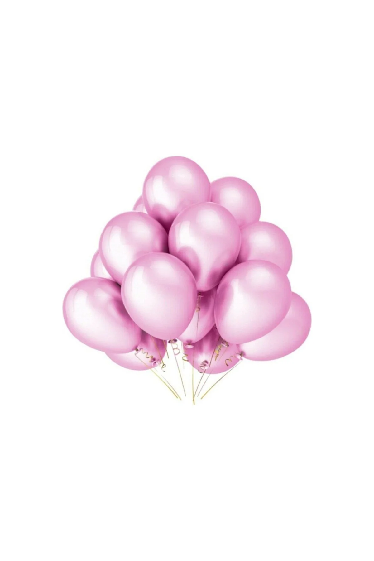 12 Inç Metalik Pembe Balon 10'lu - PAZARIZ Görsel 2