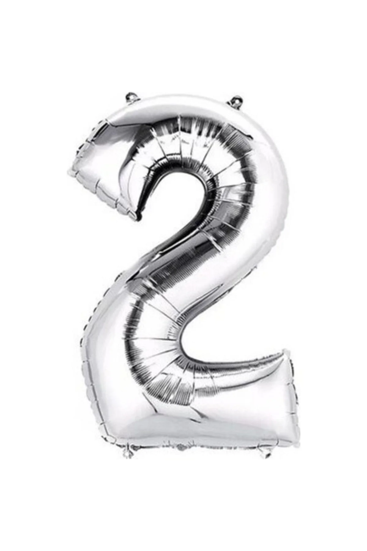 Balon Parti 2 Rakamı Gümüş Folyo Balon 102 Cm