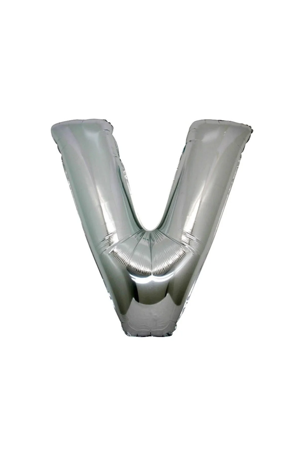 Harf Folyo Balon V Harfi Büyük Boy Balon Gümüş/gri 100cm