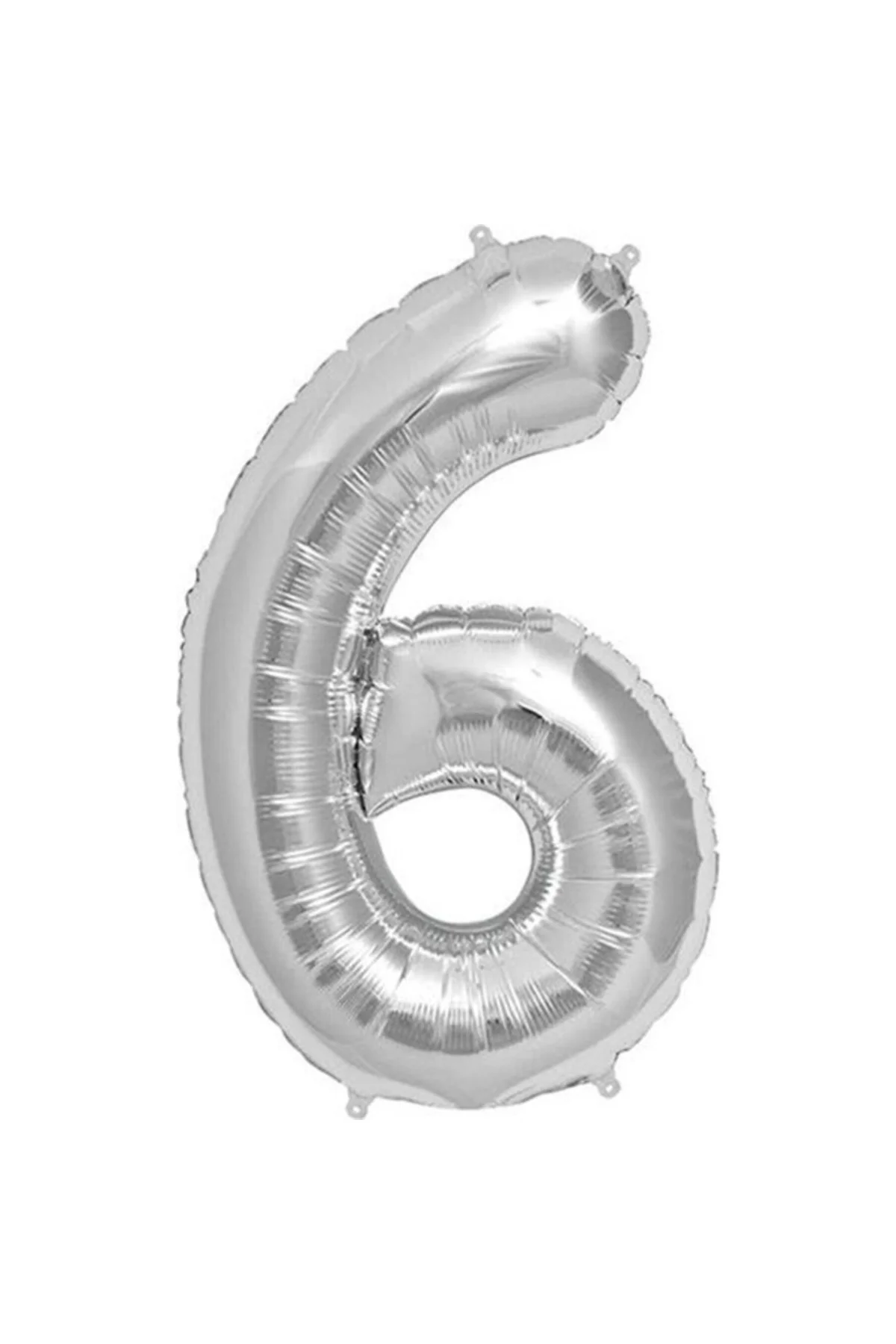 Balon Rakam Balon Folyo Orta Boy 75 Cm Gümüş 6