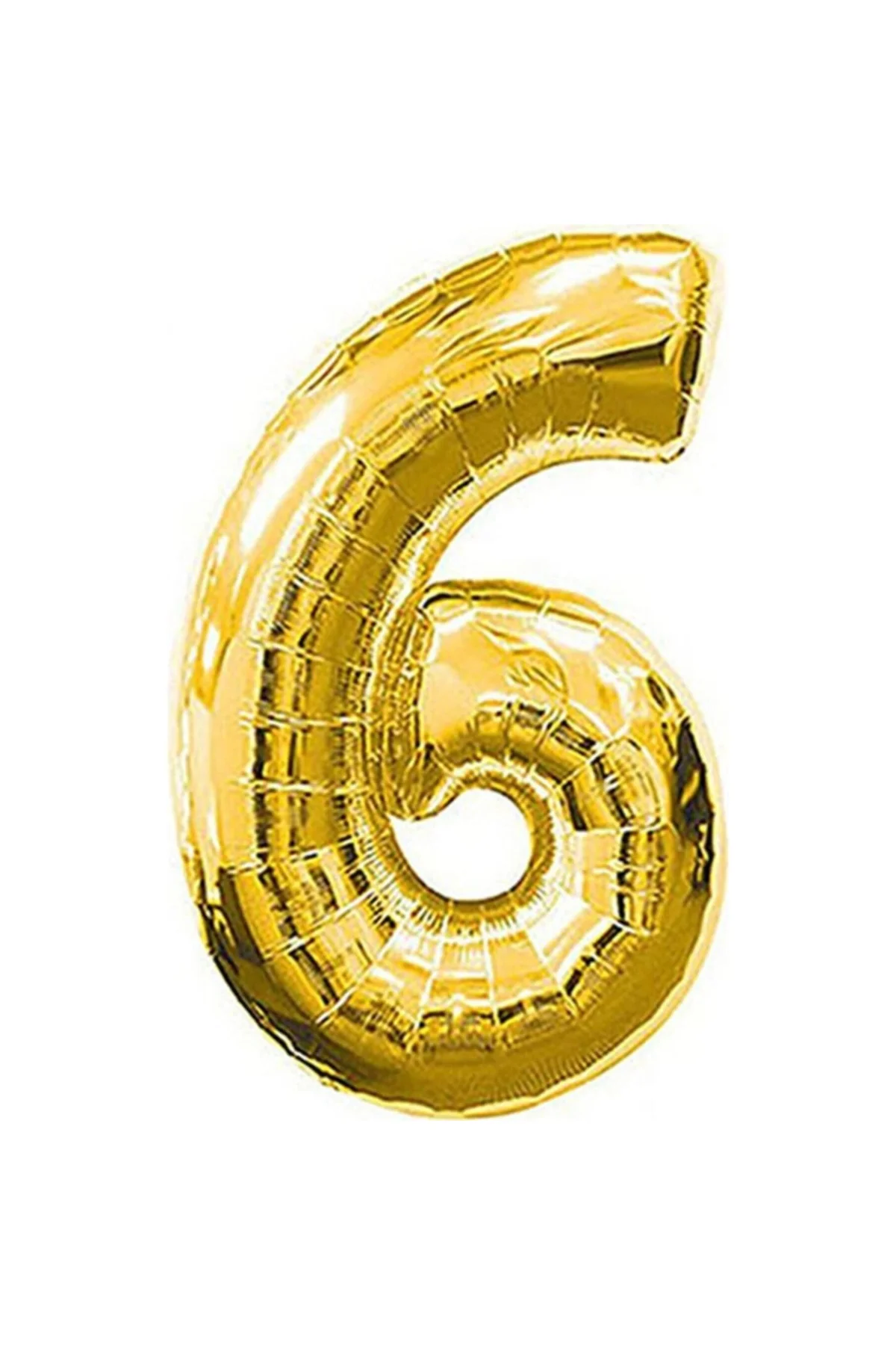 6 Rakam Gold Altın Folyo Balon Harfli Helyum Balon 100 Cm Dev Boy