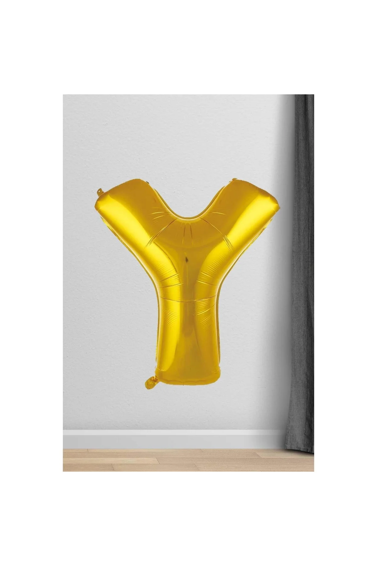 Y Harfi Folyo Balon Gold 100 Cm 40 Inç 1 Metre Altın