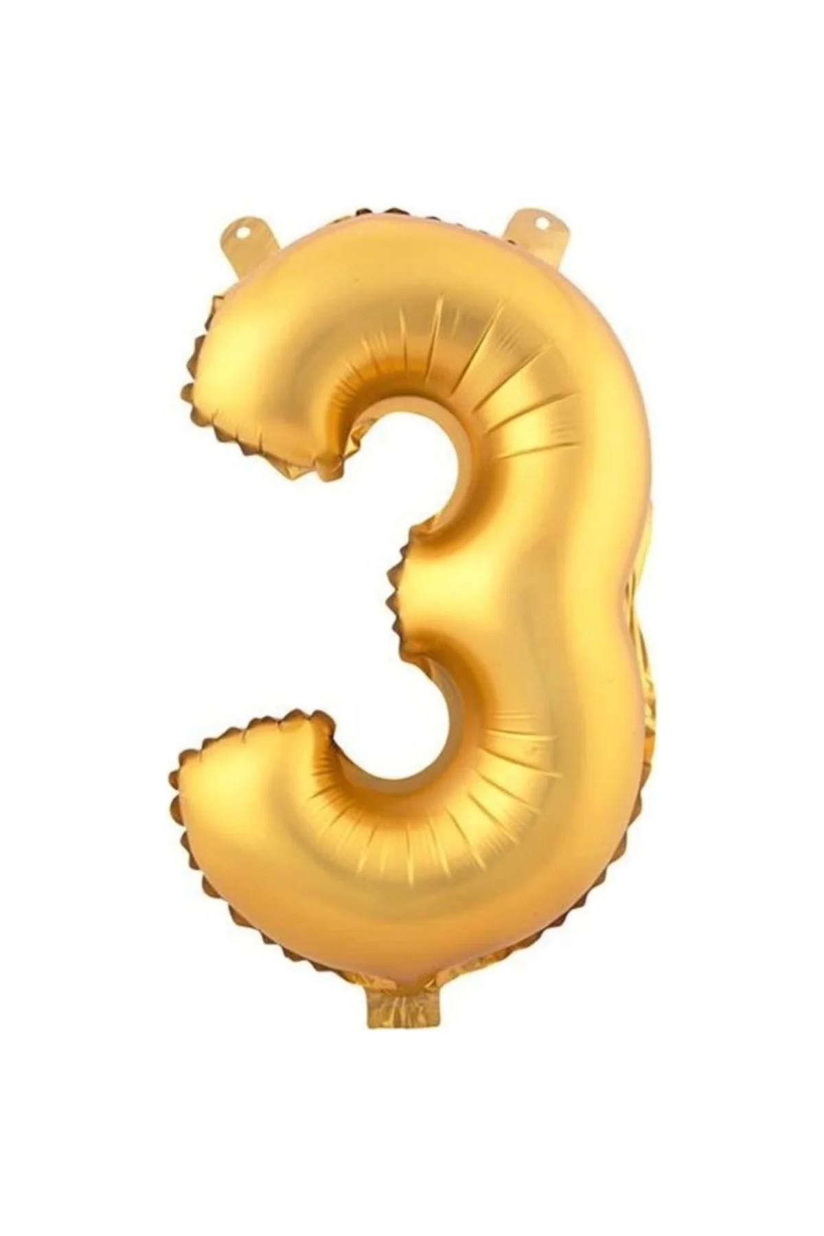 3 (gold) Rakam Folyo Balon - 90 Cm - Altın Folyo Rakam Balon