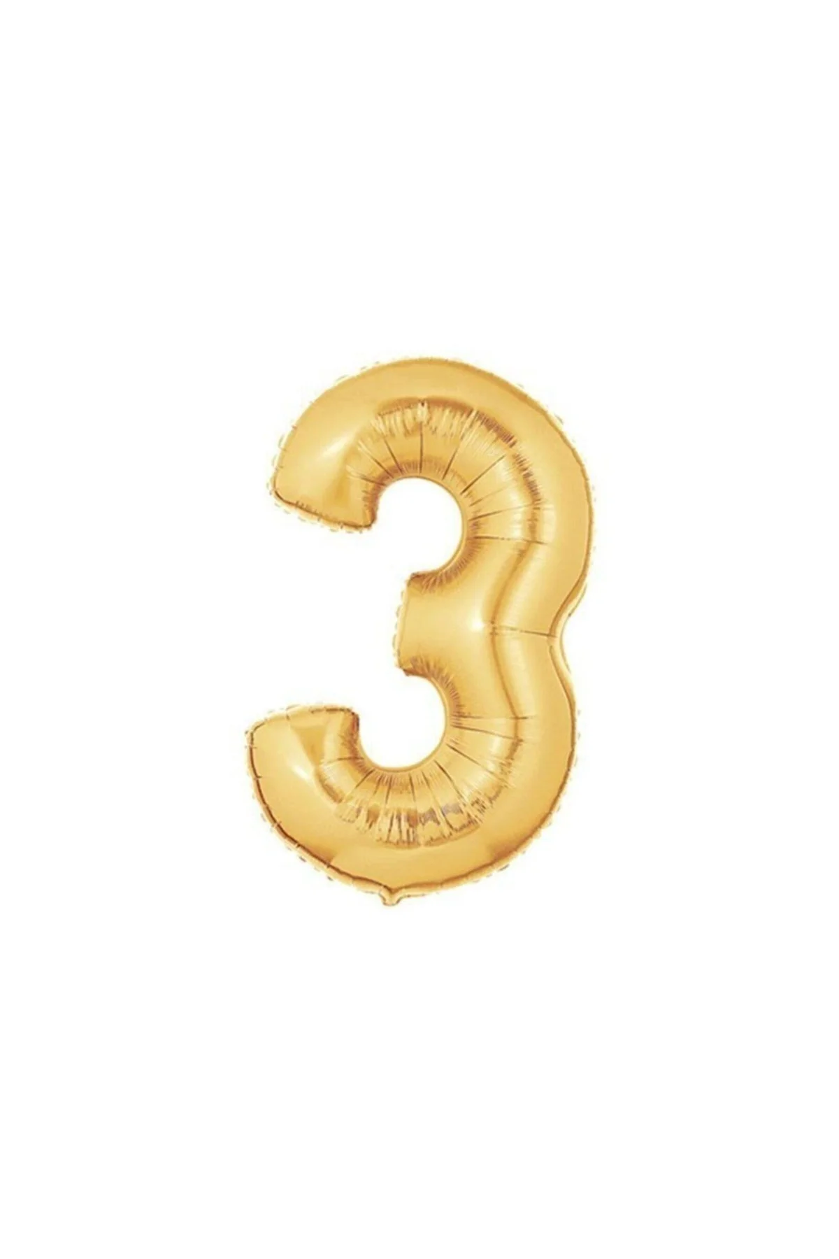 90 Cm Gold Renk Rakamlı Folyo Balon 3 Numara