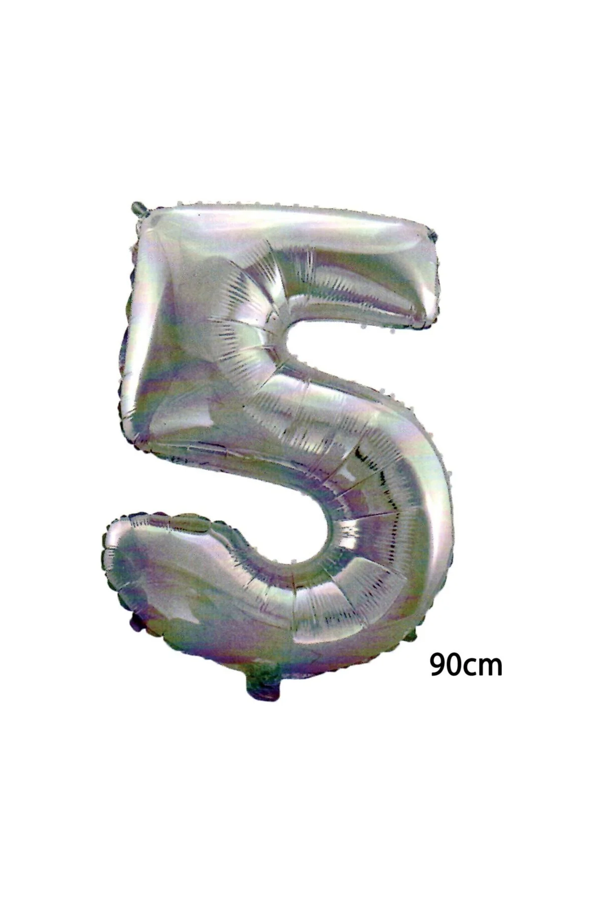 90 Cm 5 Rakamı Folyo Balon Gümüş