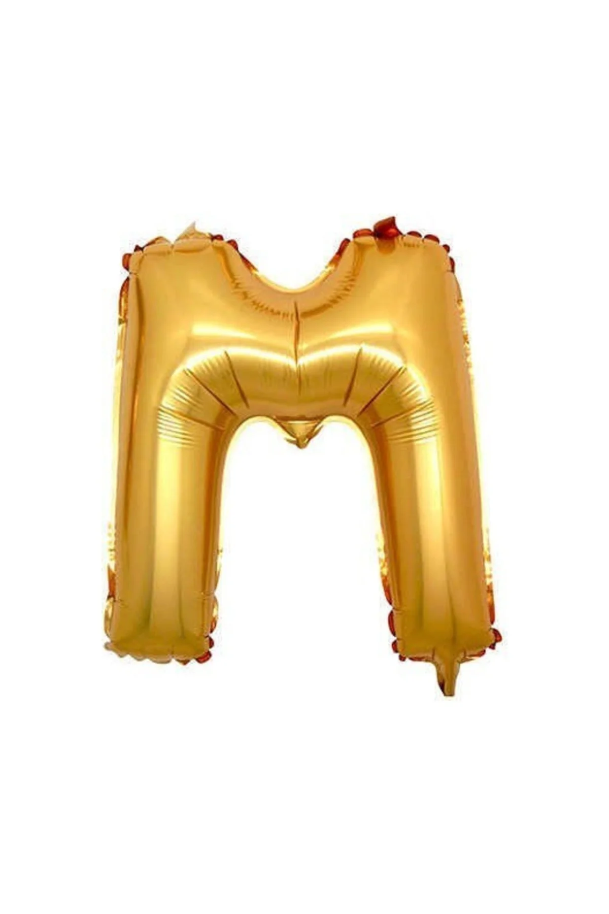 Gold Renk Folyo Balon M Harfli Helyum Balon 100 Cm Dev Boy