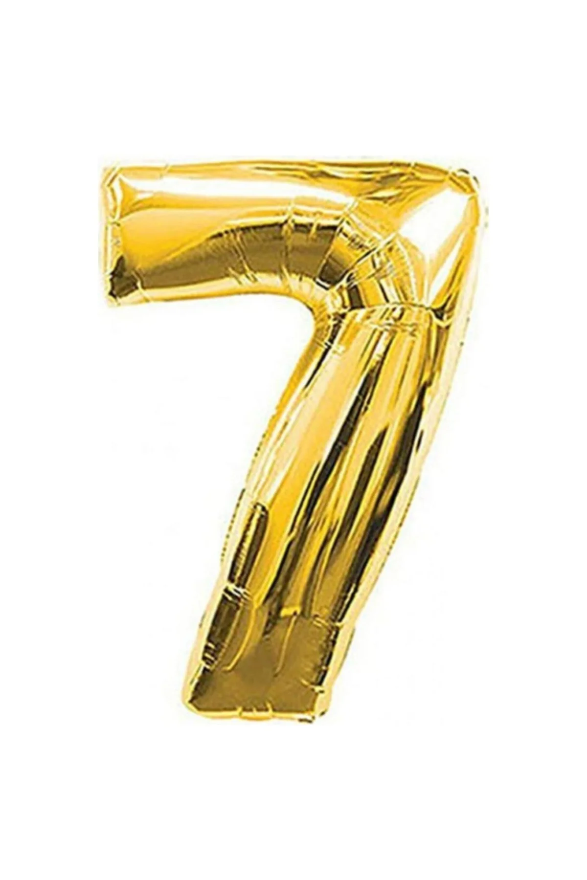 7 Rakam Gold Altın Folyo Balon Harfli Helyum Balon 100 Cm Dev Boy