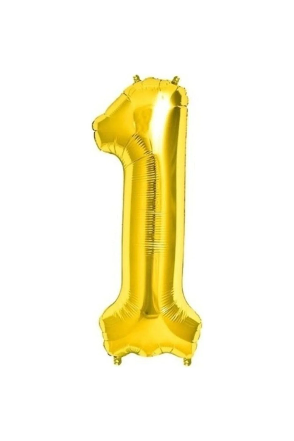 2 Adet Rakam Folyo Balon 1 Rakamı Büyük Boy Balon Altın Sarısı /dore